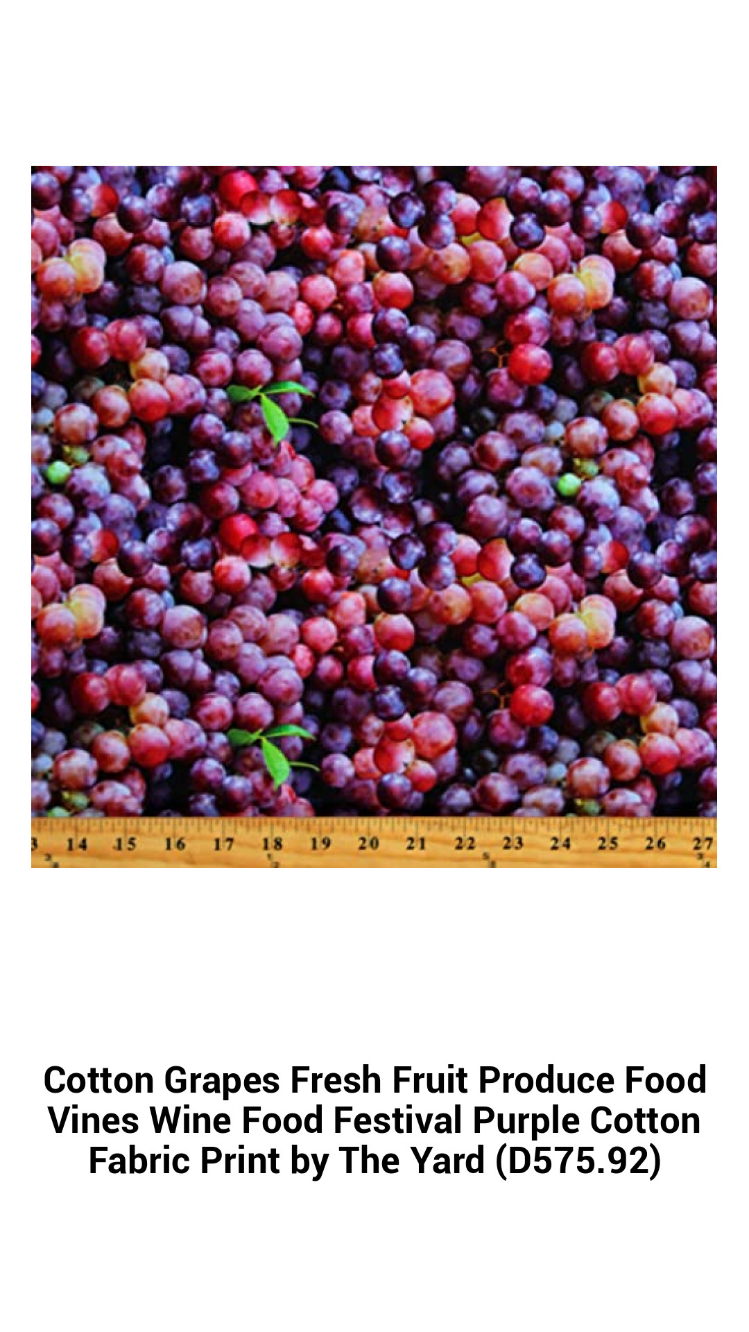 Luscious Cotton Grapes Fabric - Vibrant Purple Print for Wine Lovers and Creative Projects, Sold by the Yard