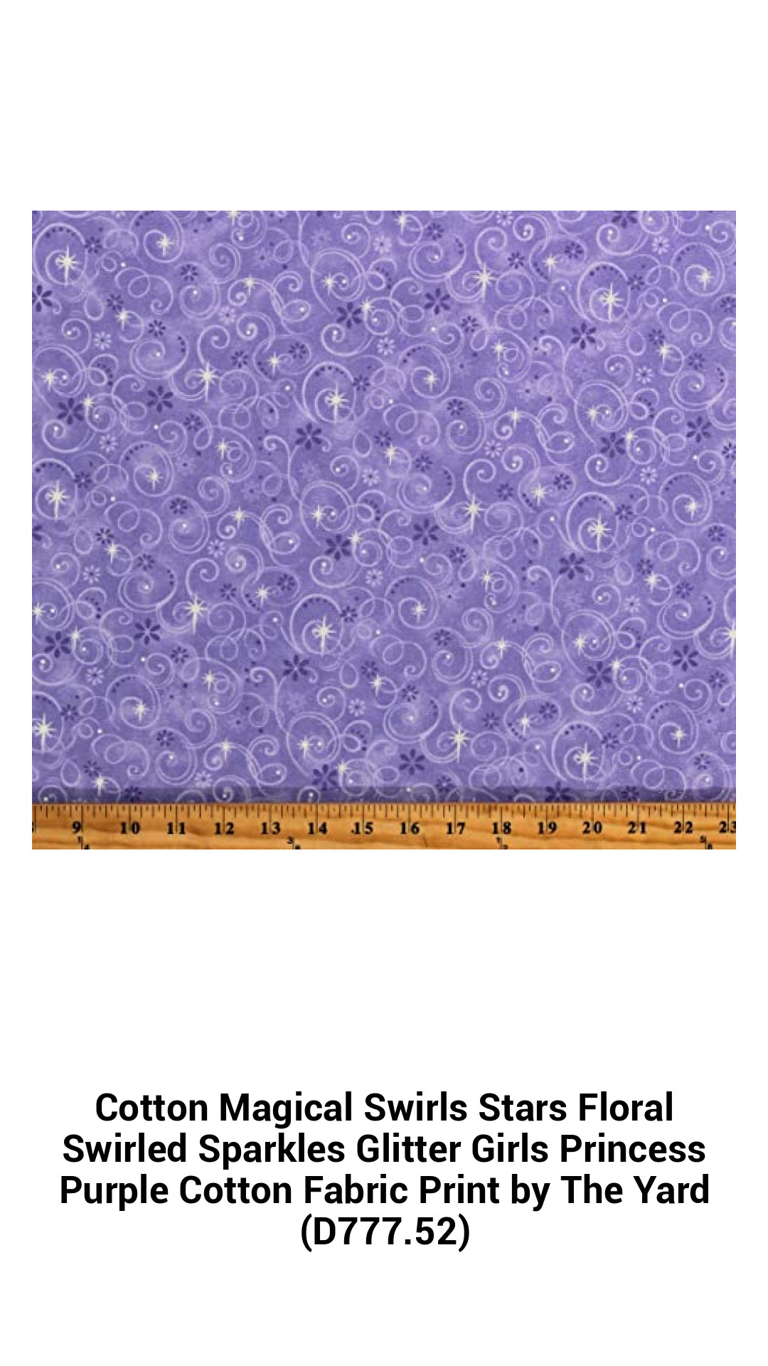 Cotton Magical Swirls Stars Floral Swirled Sparkles Glitter Girls Princess Purple Cotton Fabric Print by The Yard (D777.52) Cotton Magical Swirls Stars Floral Swirled Sparkles Glitter Girls Princess Purple Cotton Fabric Print by The Yard (D777.52)