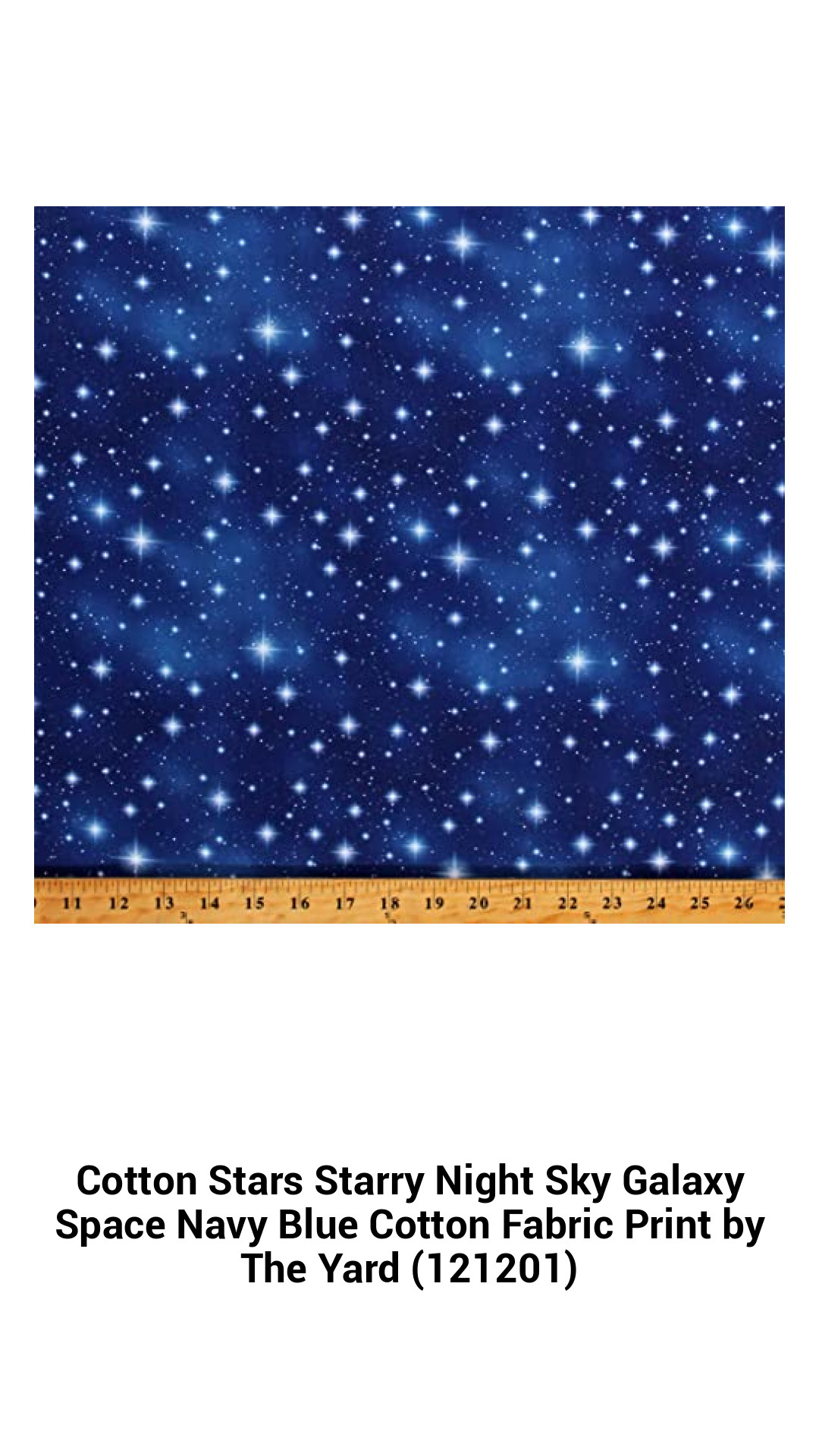 Cotton Stars Starry Night Sky Galaxy Space Navy Blue Cotton Fabric Print by The Yard (121201) Cotton Stars Starry Night Sky Galaxy Space Navy Blue Cotton Fabric Print by The Yard (121201)