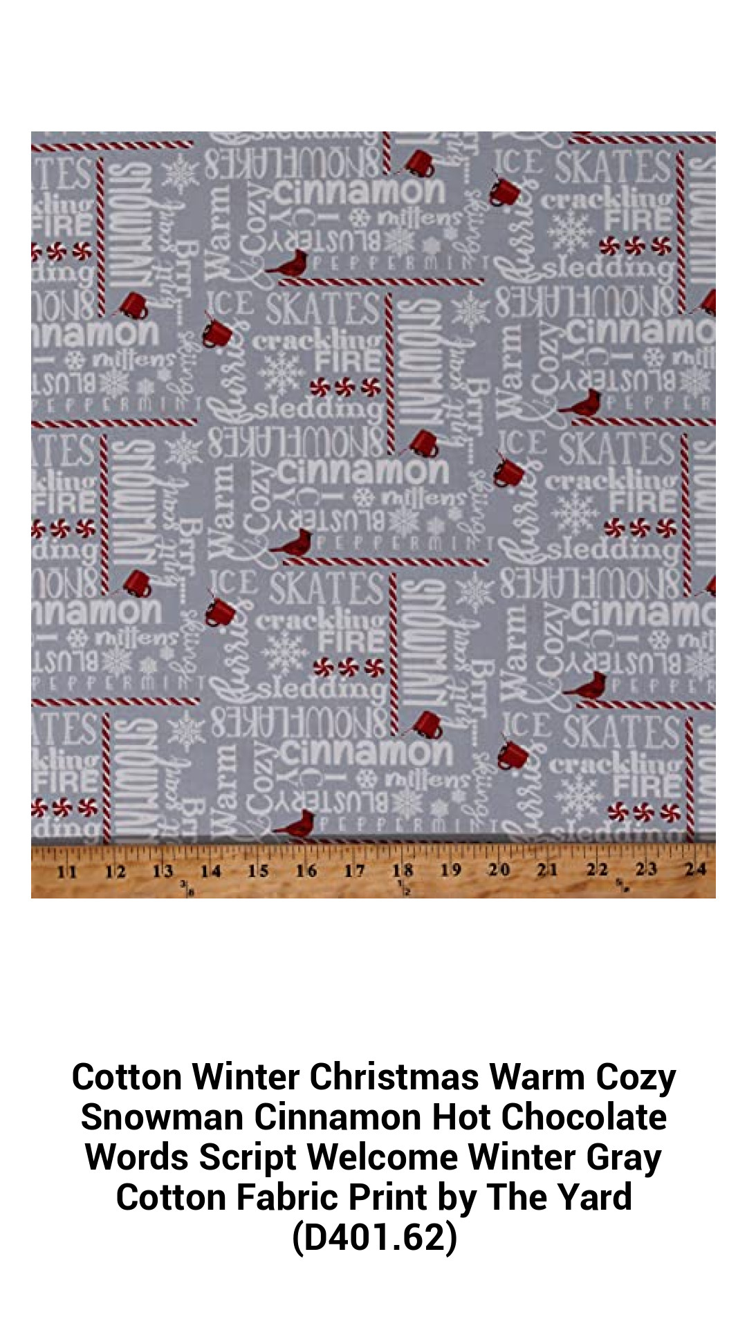 Cozy Winter Wonderland Cotton Fabric - Snowman & Cinnamon Hot Chocolate Print for Holiday Crafts & Decor by the Yard