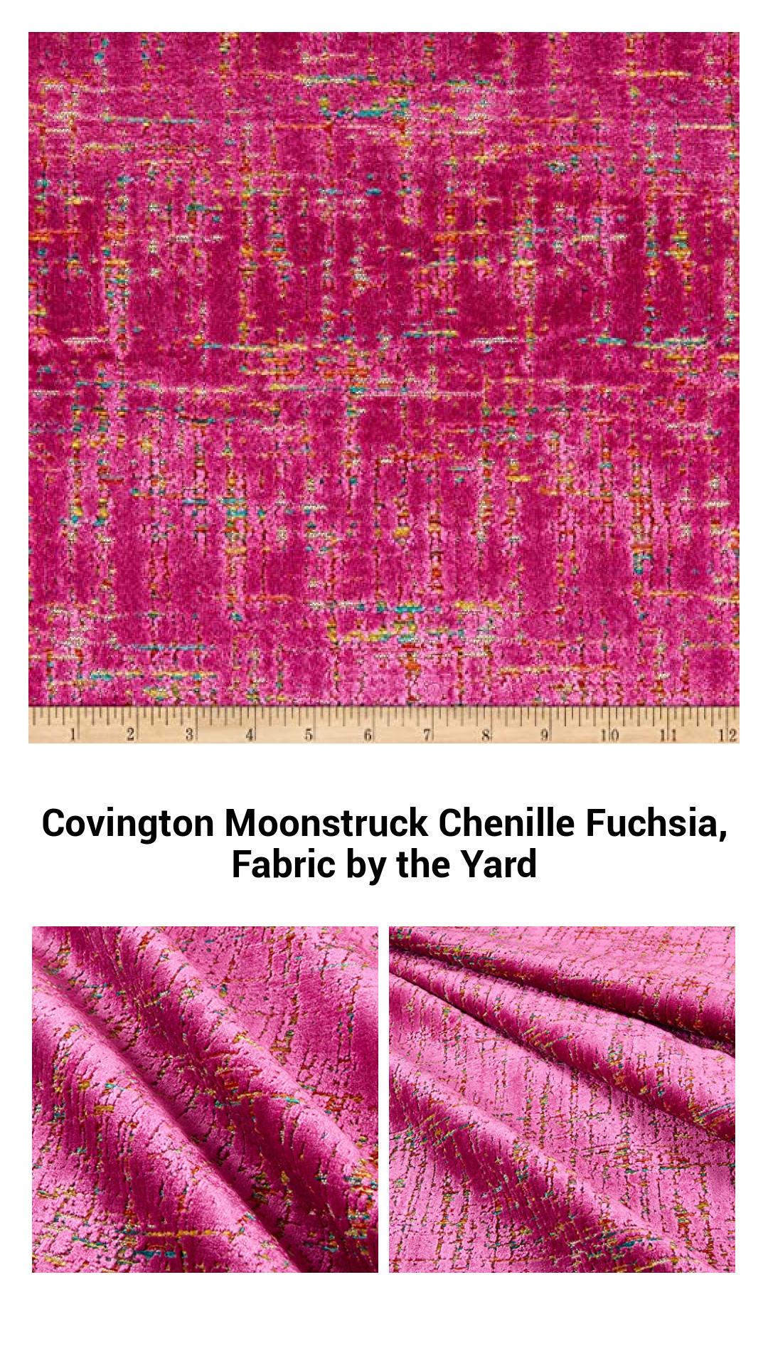 Revitalize Your Space with Covington Moonstruck Chenille in Fuchsia – Luxurious Upholstery Fabric by the Yard