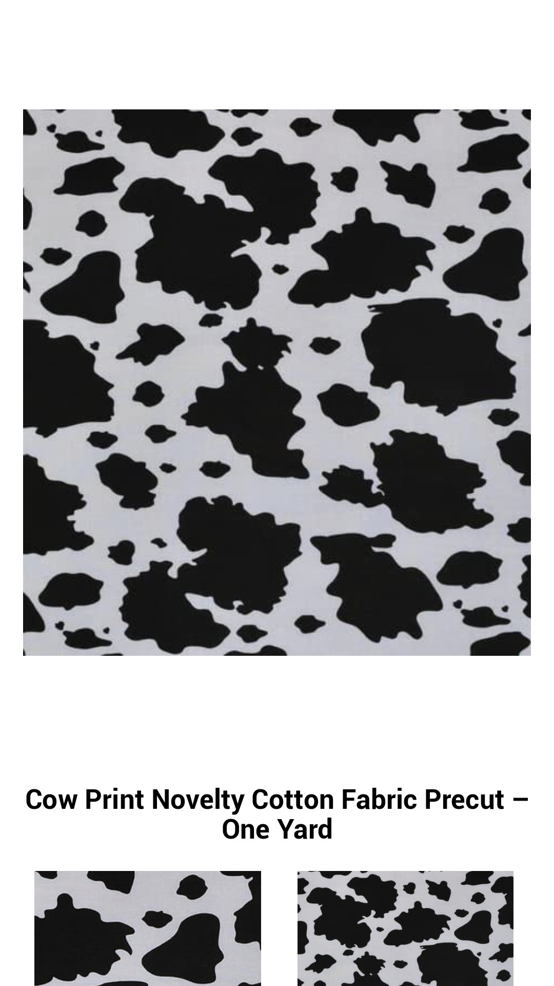 Cow Print Novelty Cotton Fabric Precut – One Yard Cow Print Novelty Cotton Fabric Precut – One Yard