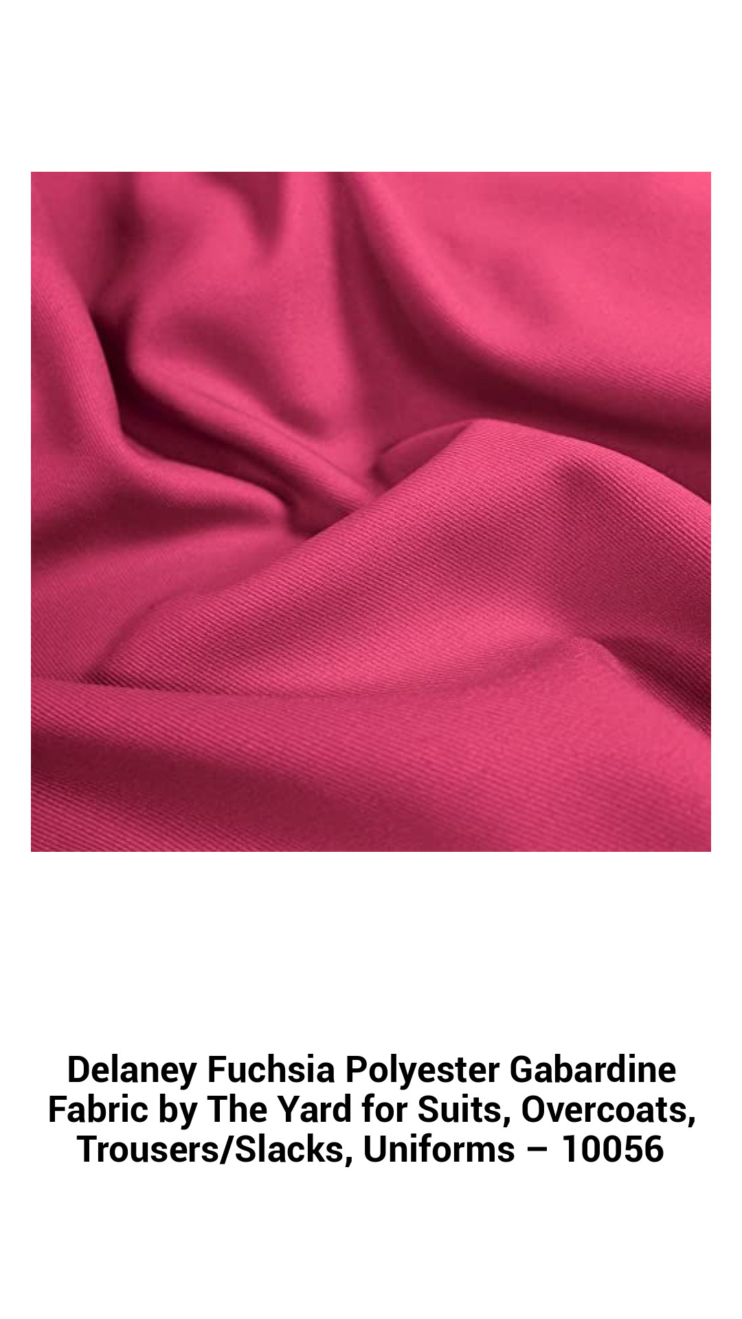 Luxurious Fuchsia Polyester Gabardine Fabric by the Yard – Ideal for Custom Suits, Overcoats, and Uniforms