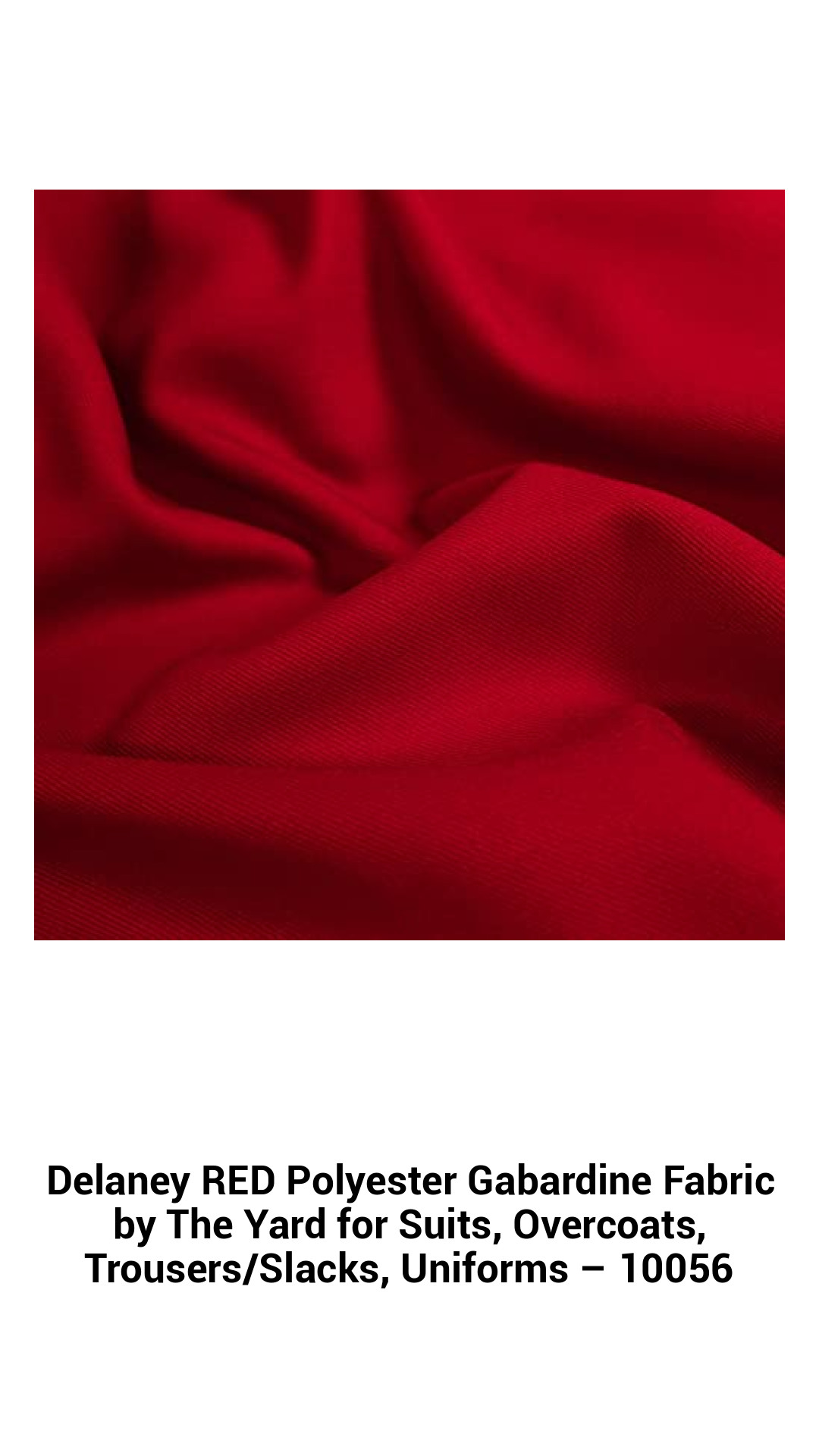 Premium Red Polyester Gabardine Fabric – Perfect for Suits, Coats, Trousers & Uniforms – 58-60 Inch Width, 280 GSM
