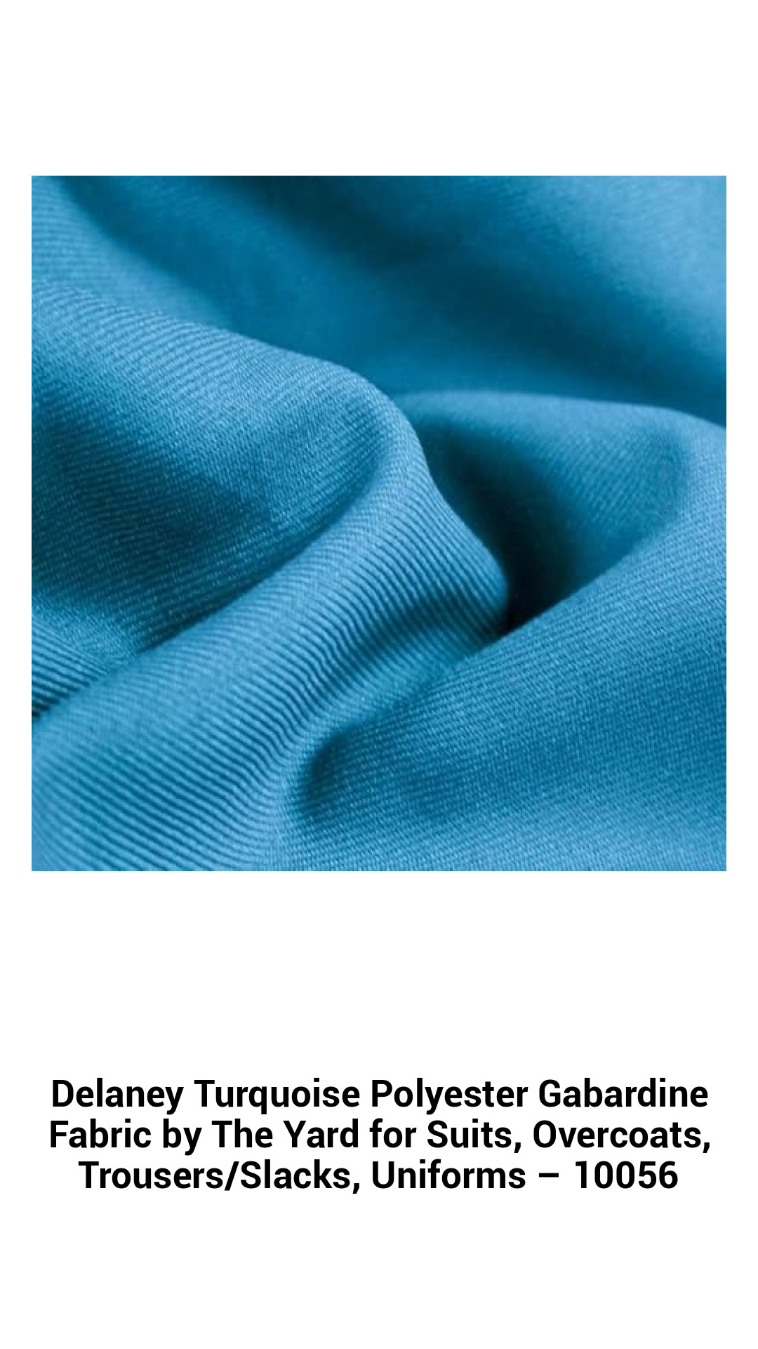 Premium Turquoise Polyester Gabardine Fabric for Stylish Suits, Overcoats & Trousers by the Yard