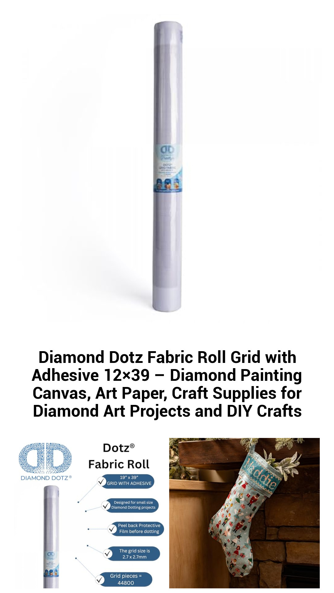 Diamond Dotz Fabric Roll Grid with Adhesive 12×39 – Diamond Painting Canvas, Art Paper, Craft Supplies for Diamond Art Projects and DIY Crafts Diamond Dotz Fabric Roll Grid with Adhesive 12×39 – Diamond Painting Canvas, Art Paper, Craft Supplies for Diamond Art Projects and DIY Crafts