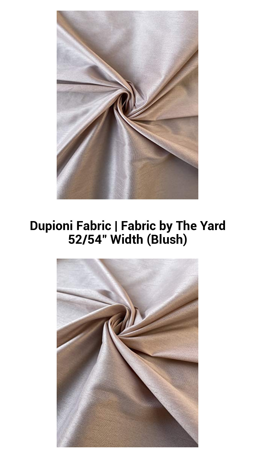 Luxurious Blush Dupioni Fabric by The Yard - 52/54" Width, Perfect for Elegant Decor and Crafting