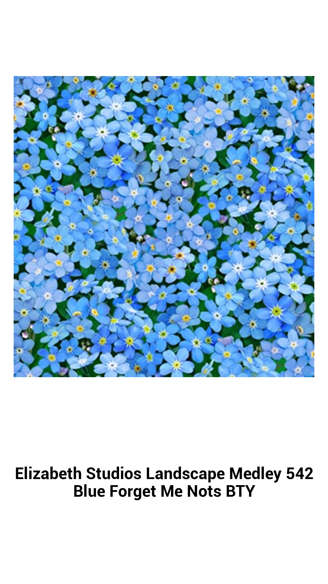 Elizabeth Studios Landscape Medley 542 Blue Forget Me Nots BTY Elizabeth Studios Landscape Medley 542 Blue Forget Me Nots BTY