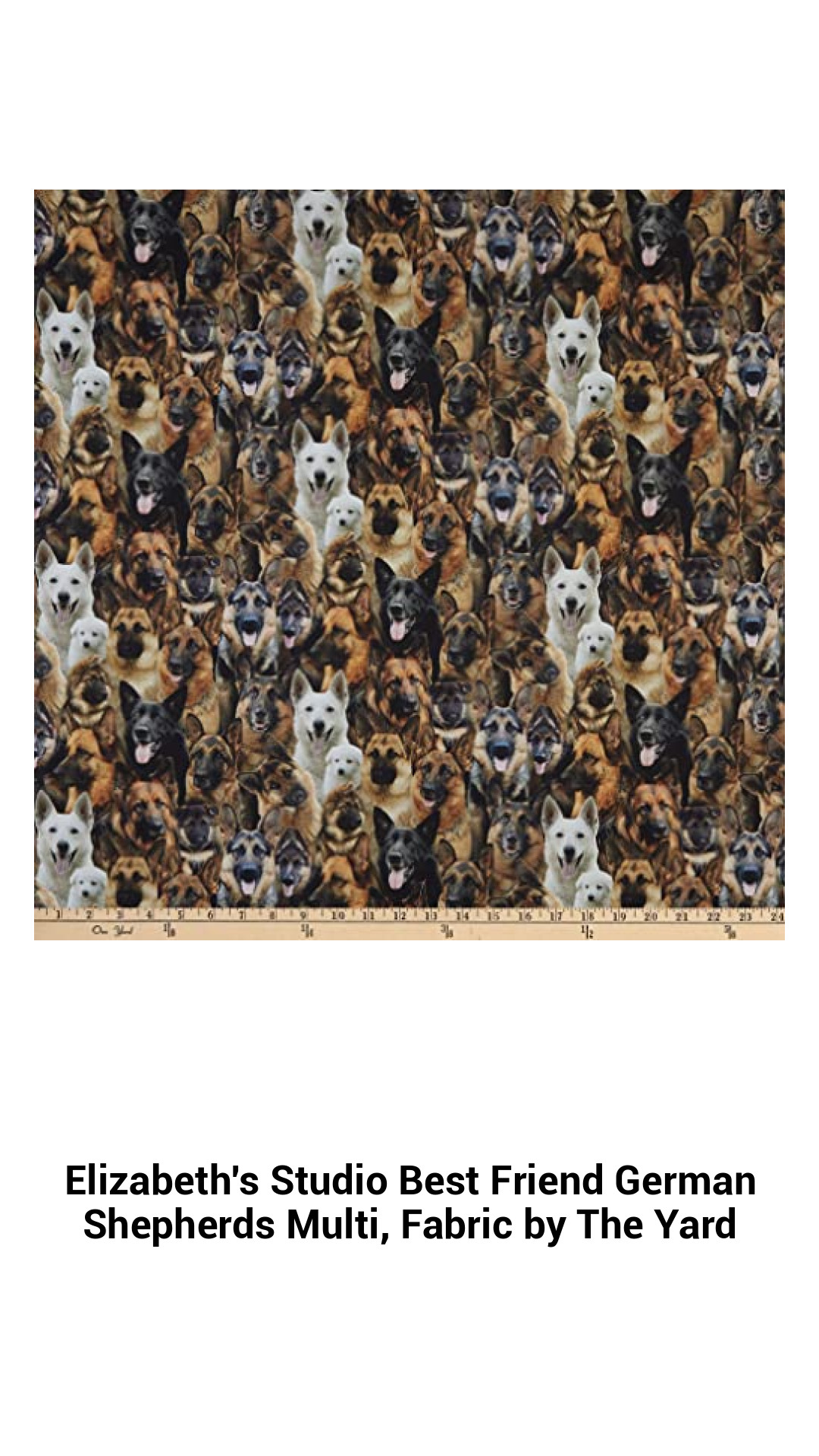 Best Friend German Shepherds Cotton Fabric by Elizabeth's Studio – Perfect for Quilting and Crafting Projects