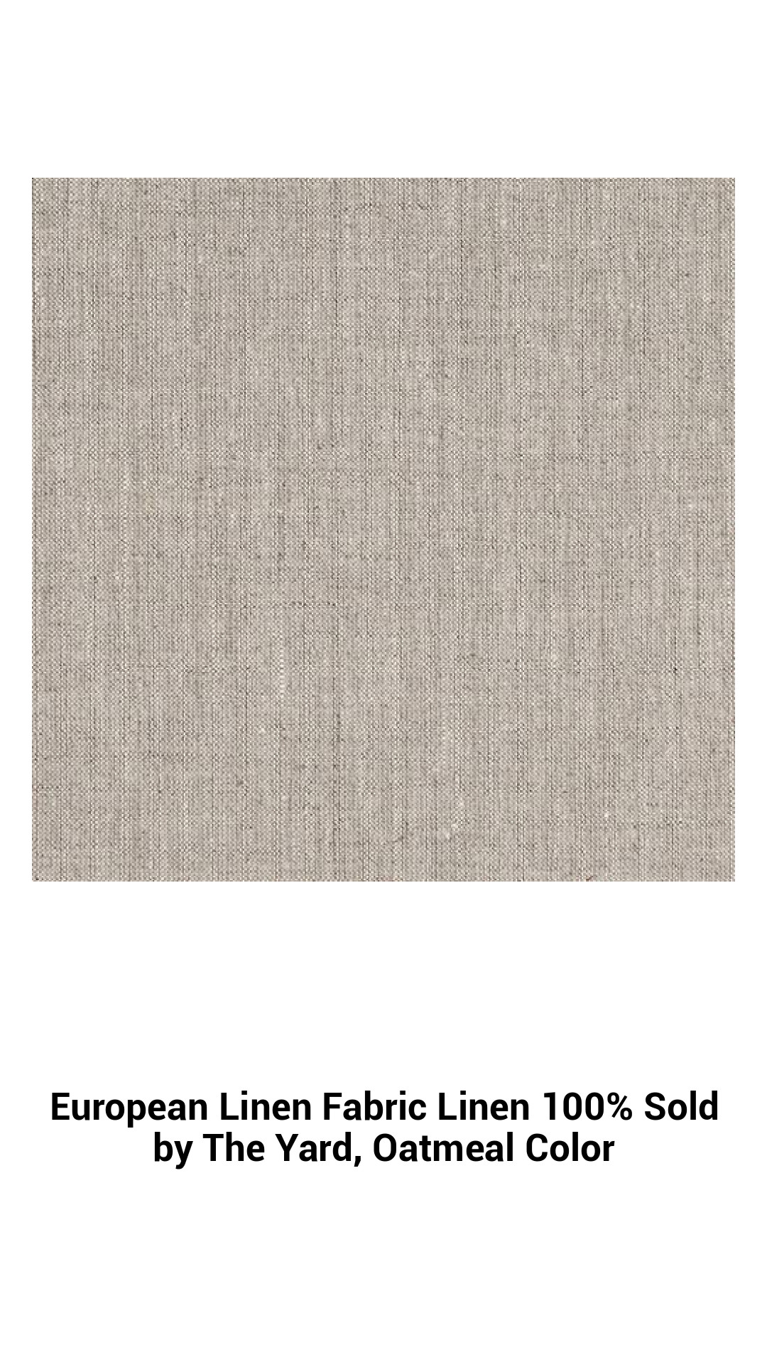 Luxurious 100% European Linen Fabric by the Yard in Elegant Oatmeal Hue