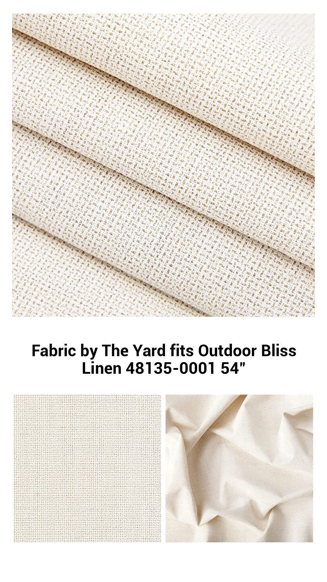 Premium Outdoor Bliss Linen Fabric by the Yard - Versatile 54" Canvas for Stylish Home Décor Projects