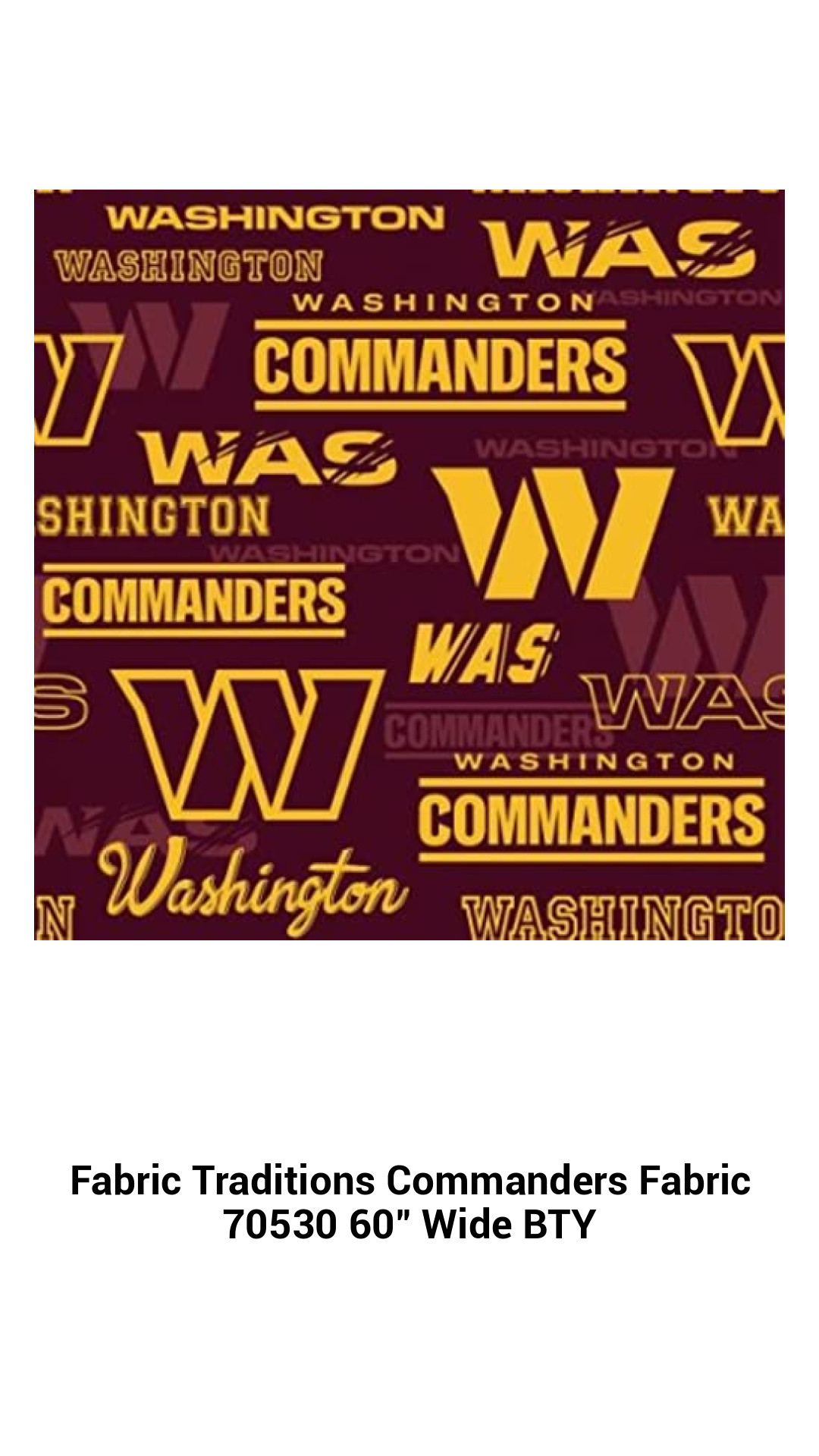 Commanders Fabric by Fabric Traditions - Premium 60" Wide Cotton for Endless Creative Projects