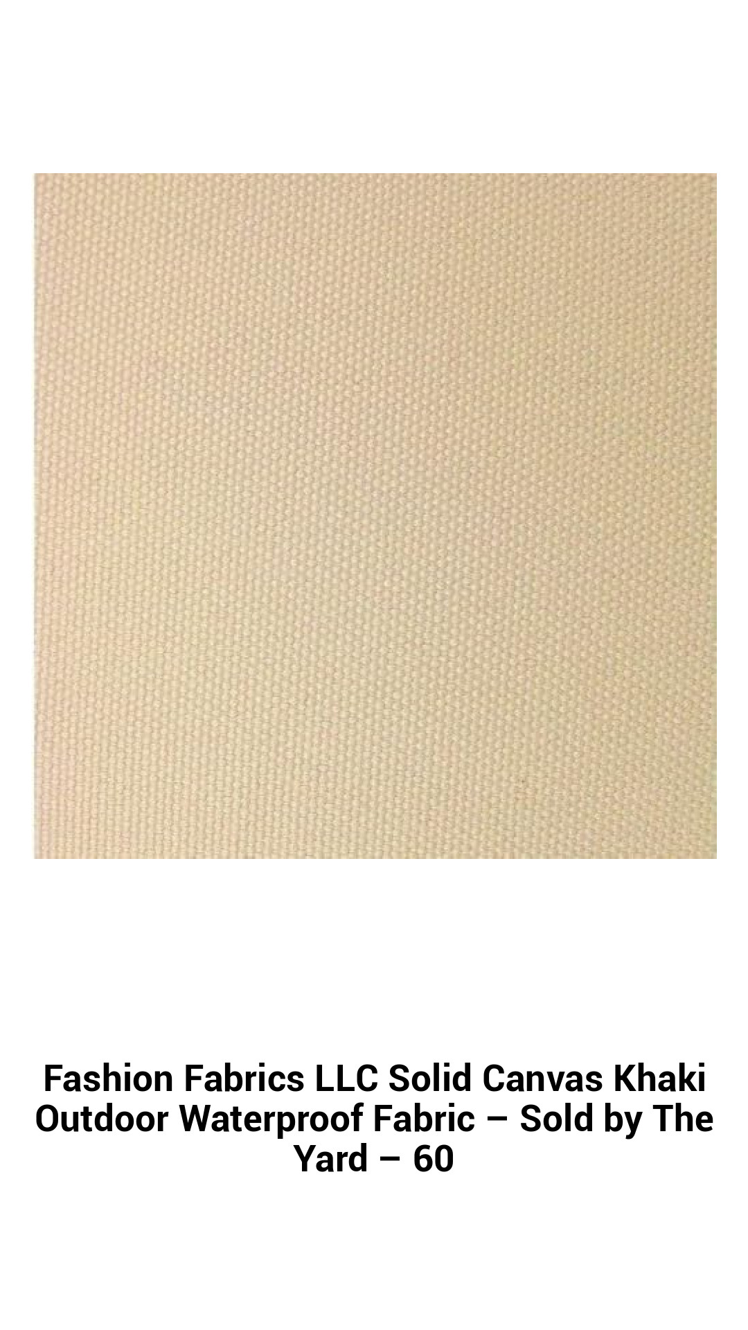 Premium Khaki Outdoor Waterproof Canvas Fabric – 60" Wide, Versatile & Durable, Perfect for Upholstery, Umbrellas & More