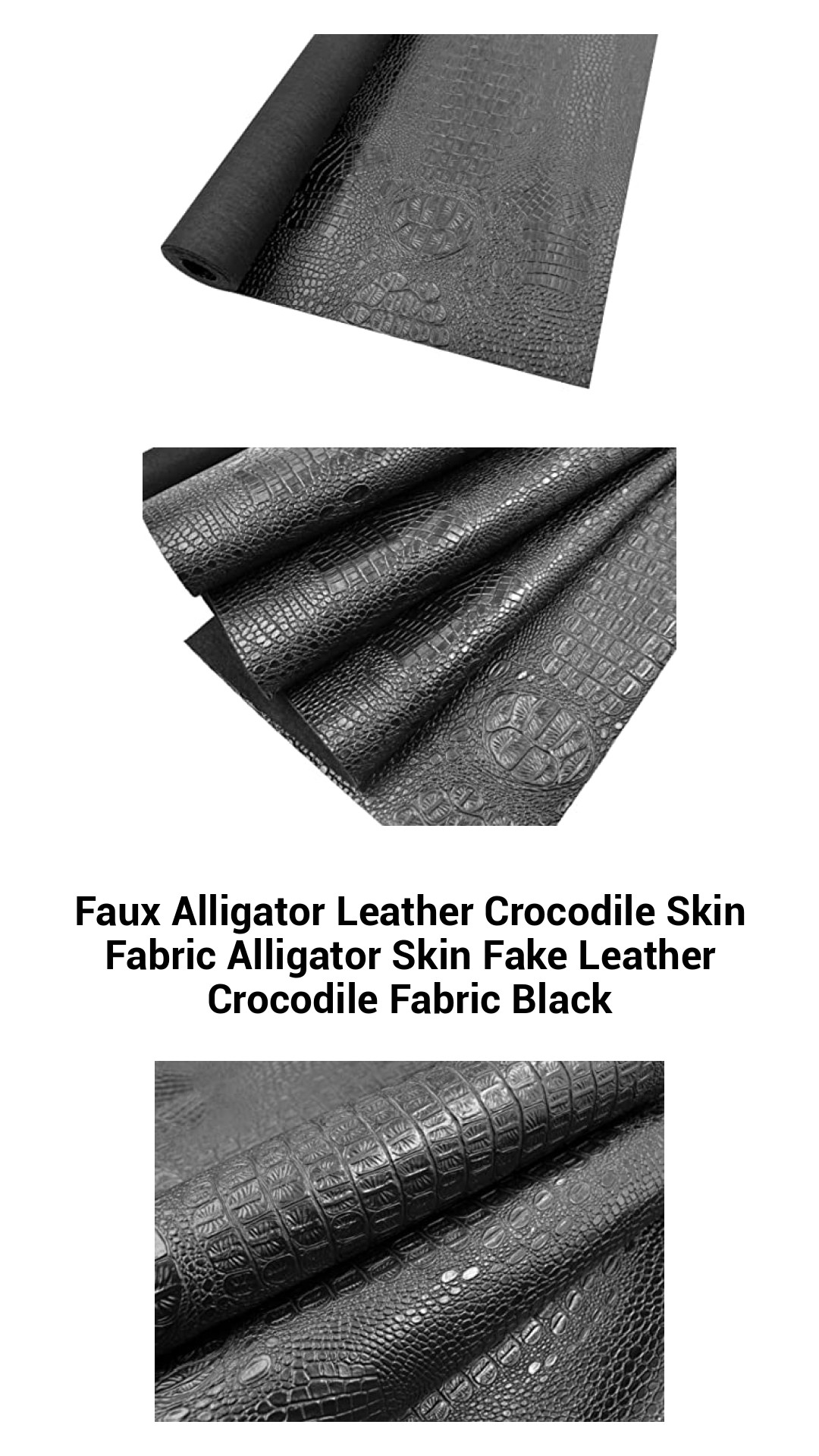 Faux Alligator Leather Crocodile Skin Fabric Alligator Skin Fake Leather Crocodile Fabric Black Faux Alligator Leather Crocodile Skin Fabric Alligator Skin Fake Leather Crocodile Fabric Black