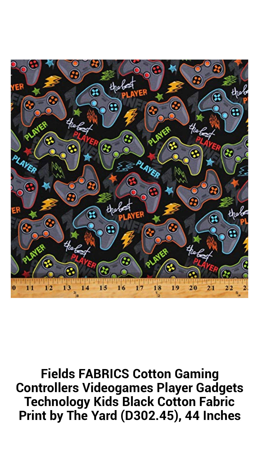 Fields FABRICS Cotton Gaming Controllers Videogames Player Gadgets Technology Kids Black Cotton Fabric Print by The Yard (D302.45), 44 Inches Fields FABRICS Cotton Gaming Controllers Videogames Player Gadgets Technology Kids Black Cotton Fabric Print by The Yard (D302.45), 44 Inches