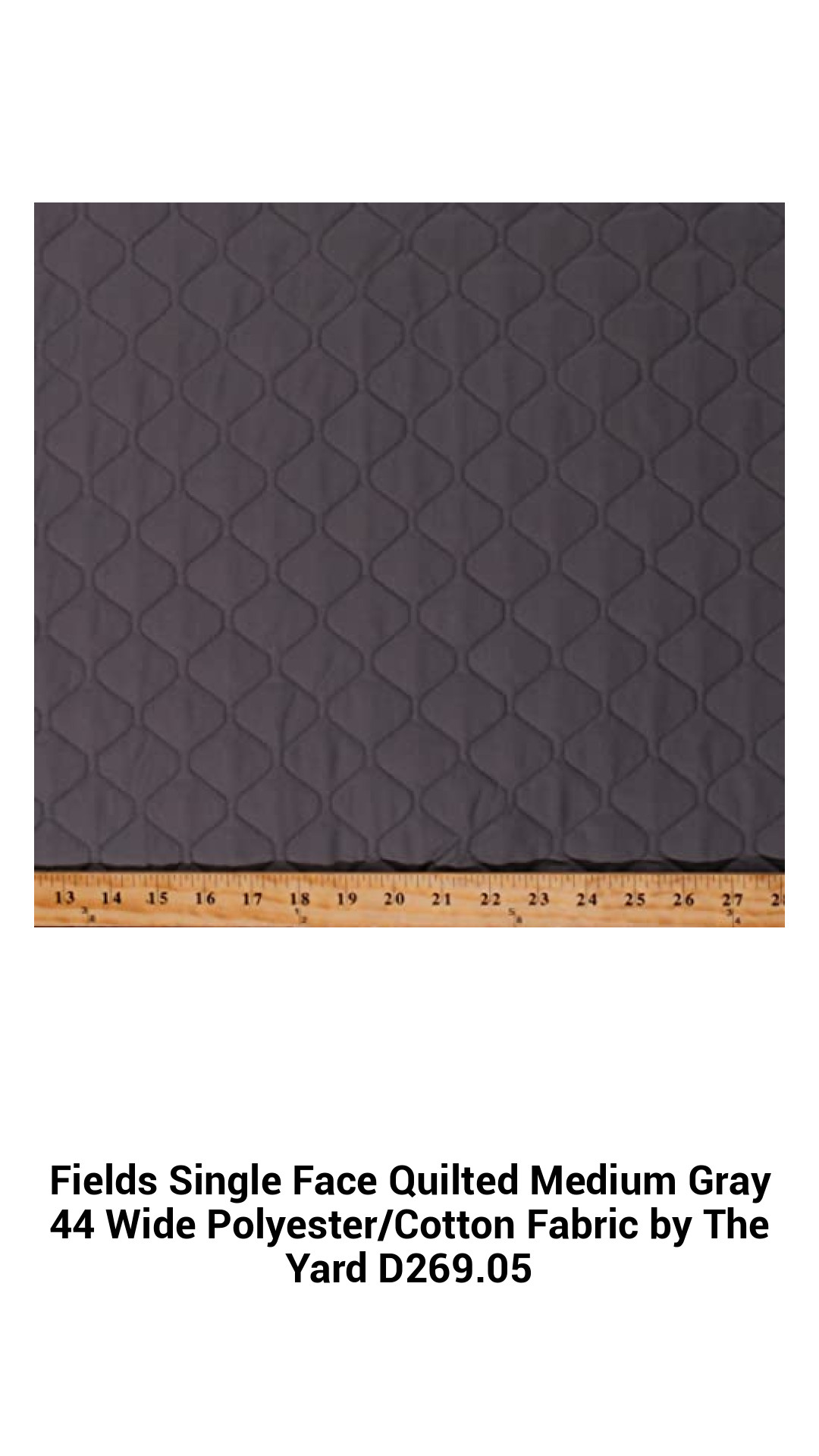 Premium Medium Gray Single-Faced Quilted Polyester-Cotton Fabric - 44" Wide, Perfect for Versatile Projects by The Yard
