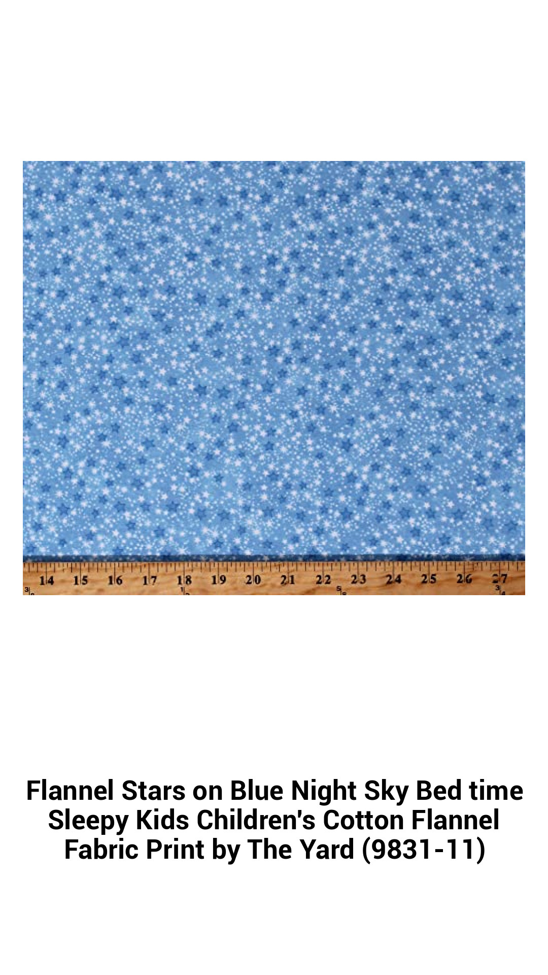 Cozy Cotton Flannel Fabric with Delightful Blue Night Sky and Star Print – Perfect for Kids’ Sleepwear & Bedding Projects