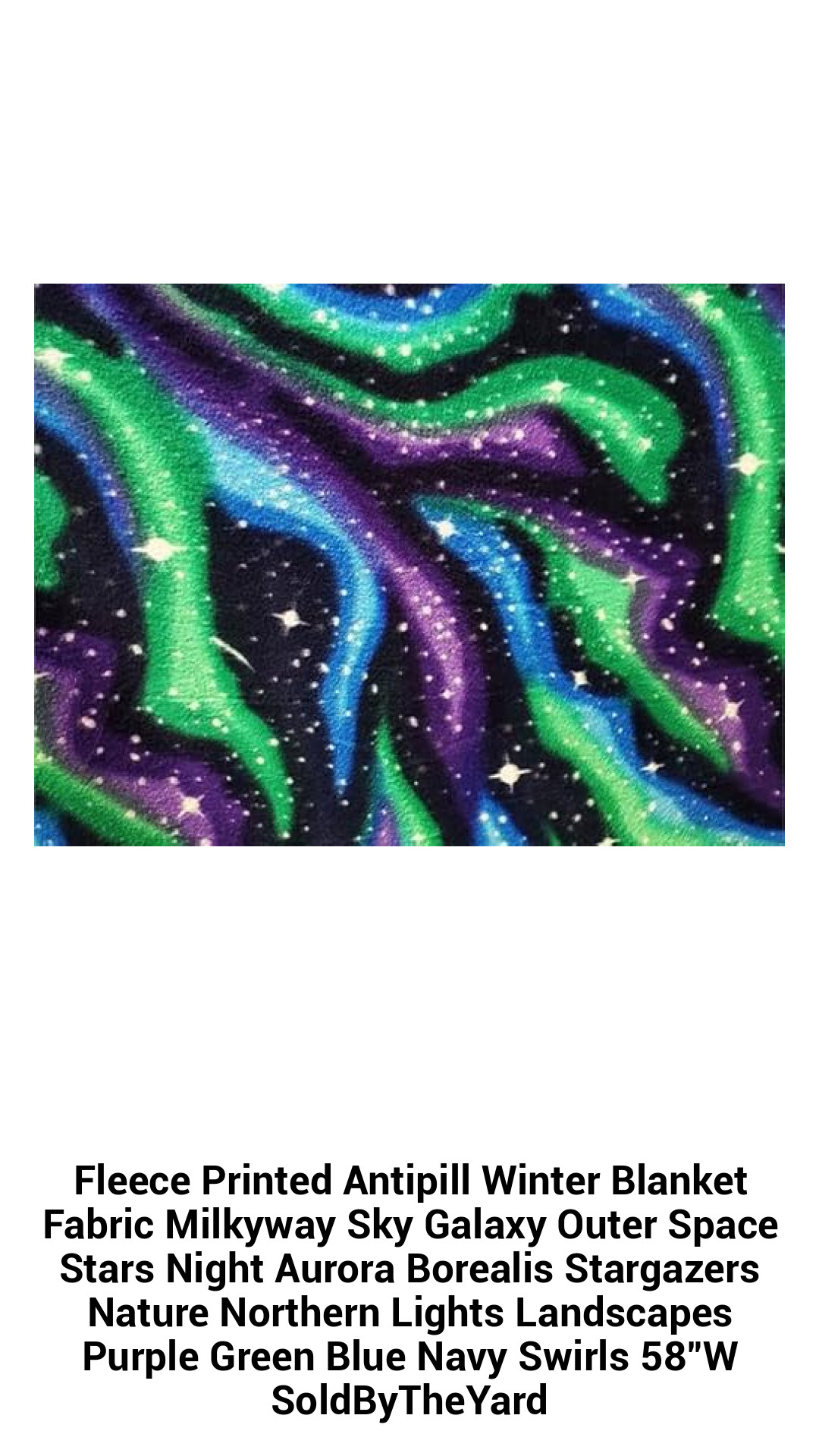 Ultra-Soft Anti-Pill Fleece Fabric – Milkyway Galaxy Print for Cozy Blankets, Jackets, and More – 58" Wide, Sold by the Yard