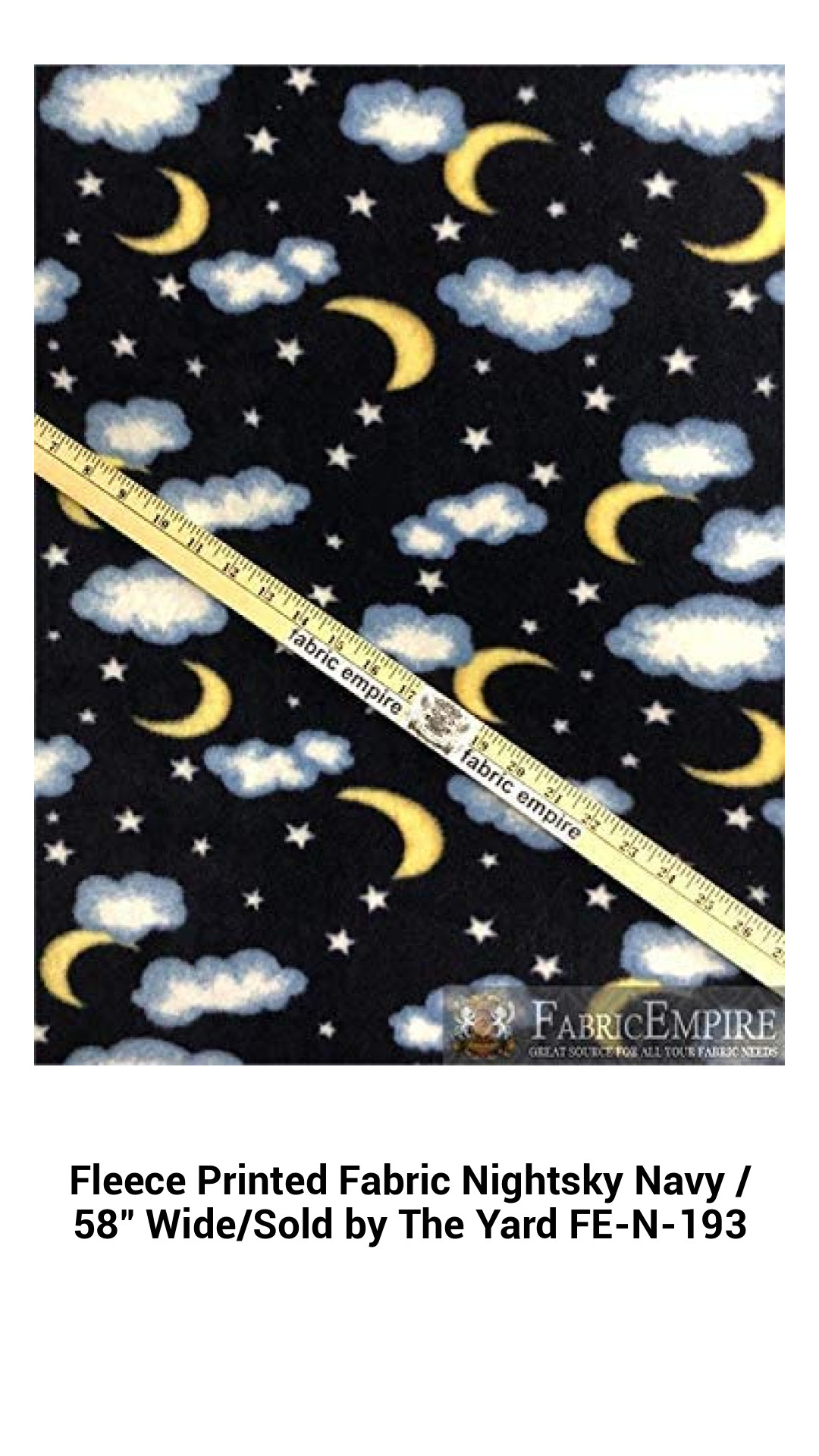 Luxe Nightsky Fleece Fabric in Deep Navy - Soft, Warm, and Perfect for Your Next Project | 58" Wide, Sold by the Yard