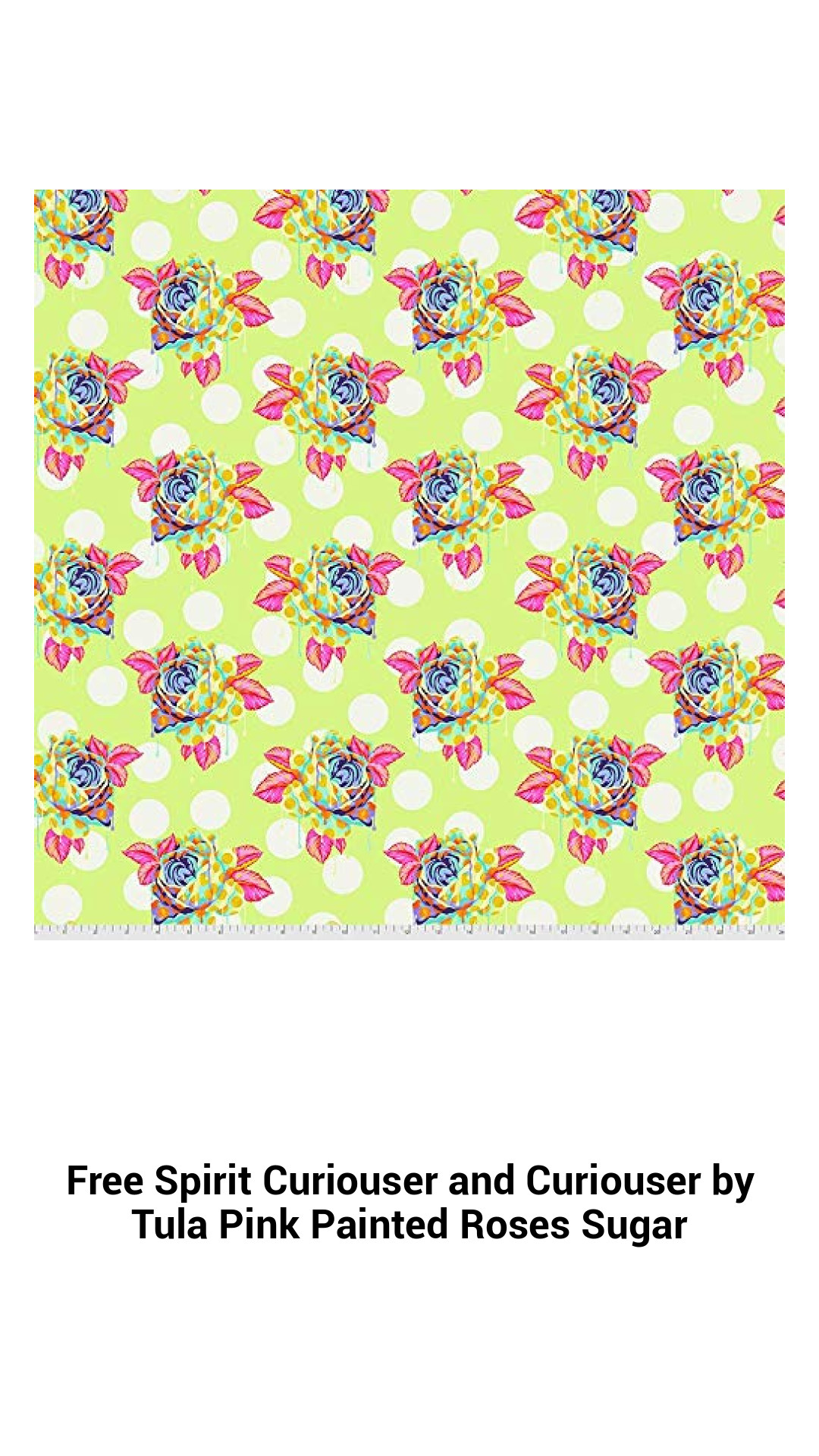 Whimsical Painted Roses Sugar Fabric by Tula Pink - Premium Quality Cotton for Creative Projects