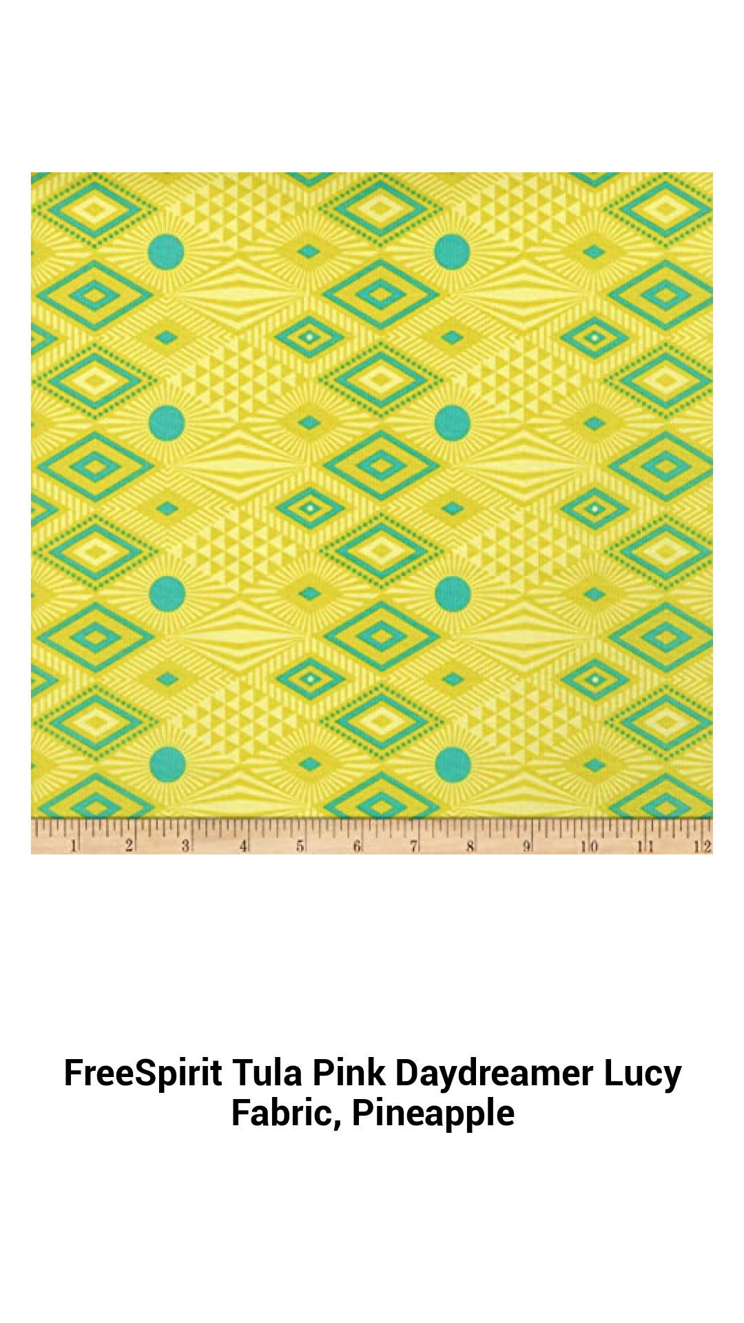 FreeSpirit Tula Pink Daydreamer Lucy Fabric, Pineapple FreeSpirit Tula Pink Daydreamer Lucy Fabric, Pineapple