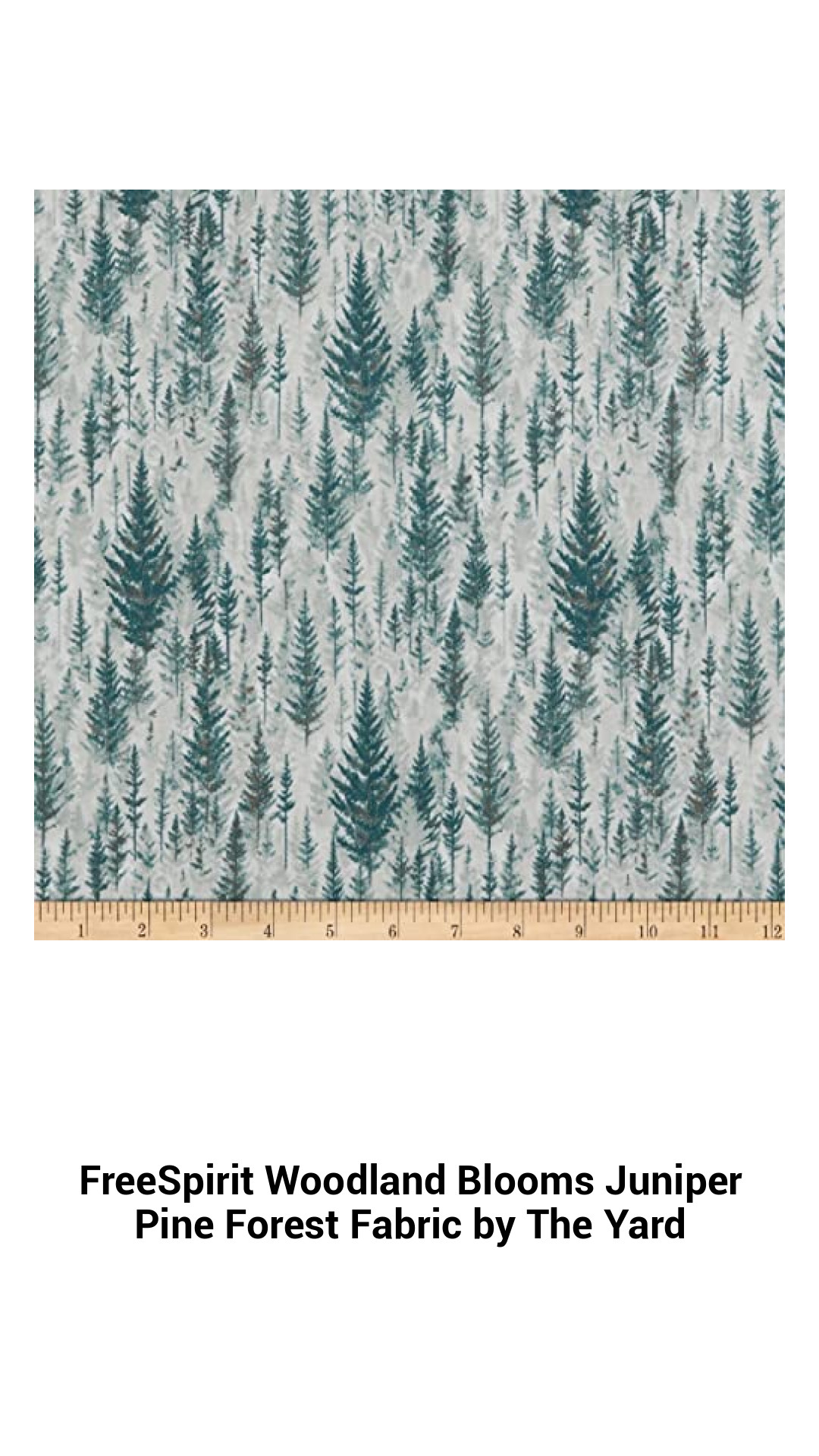 Enchanting Woodland Blooms Juniper Pine Forest Cotton Fabric by The Yard – Perfect for Quilting, Crafts, and Home Decor