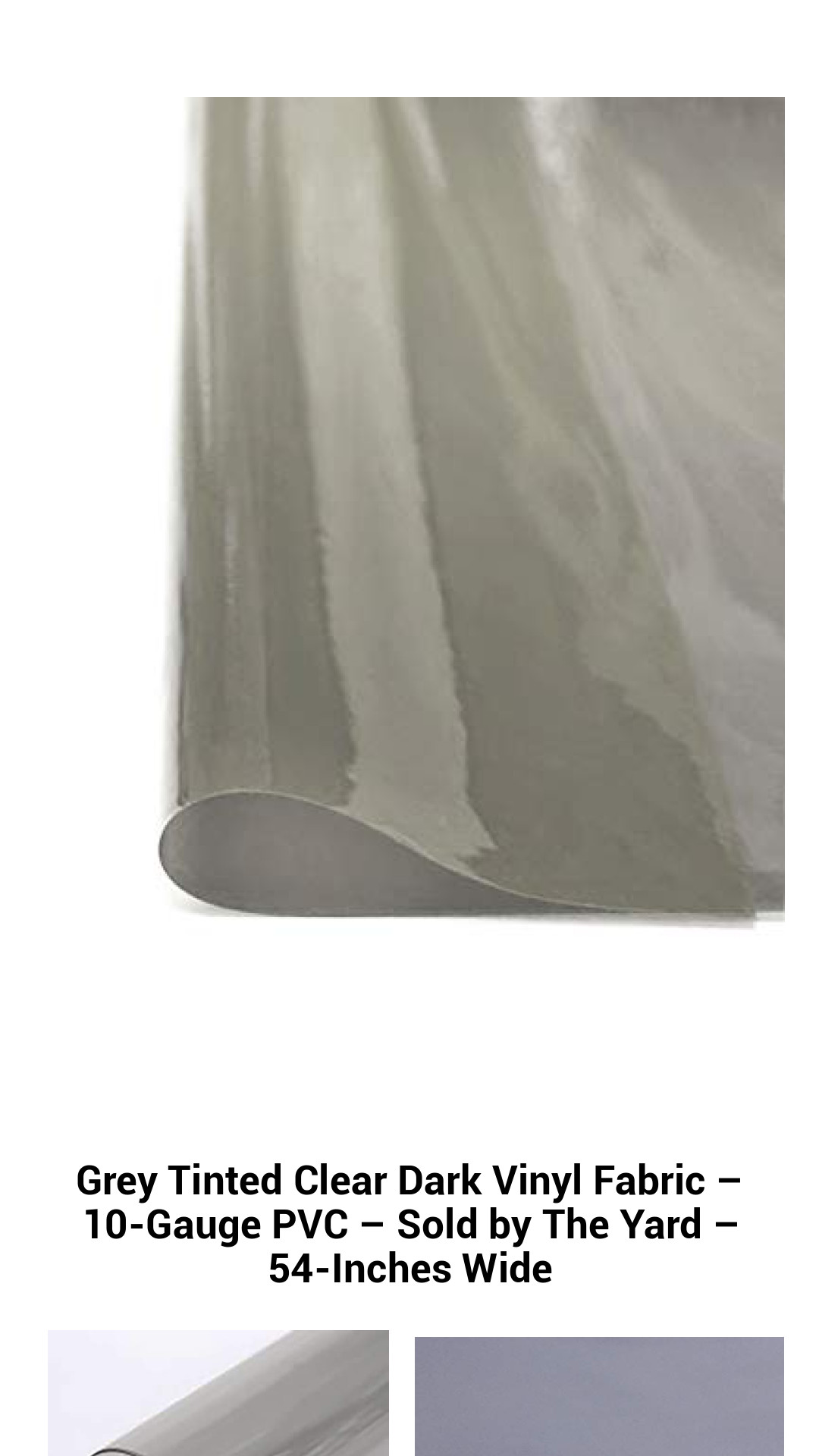 Premium Grey Tinted Clear Dark Vinyl Fabric – 10-Gauge PVC – Versatile, Durable, and Sold by the Yard – 54-Inches Wide