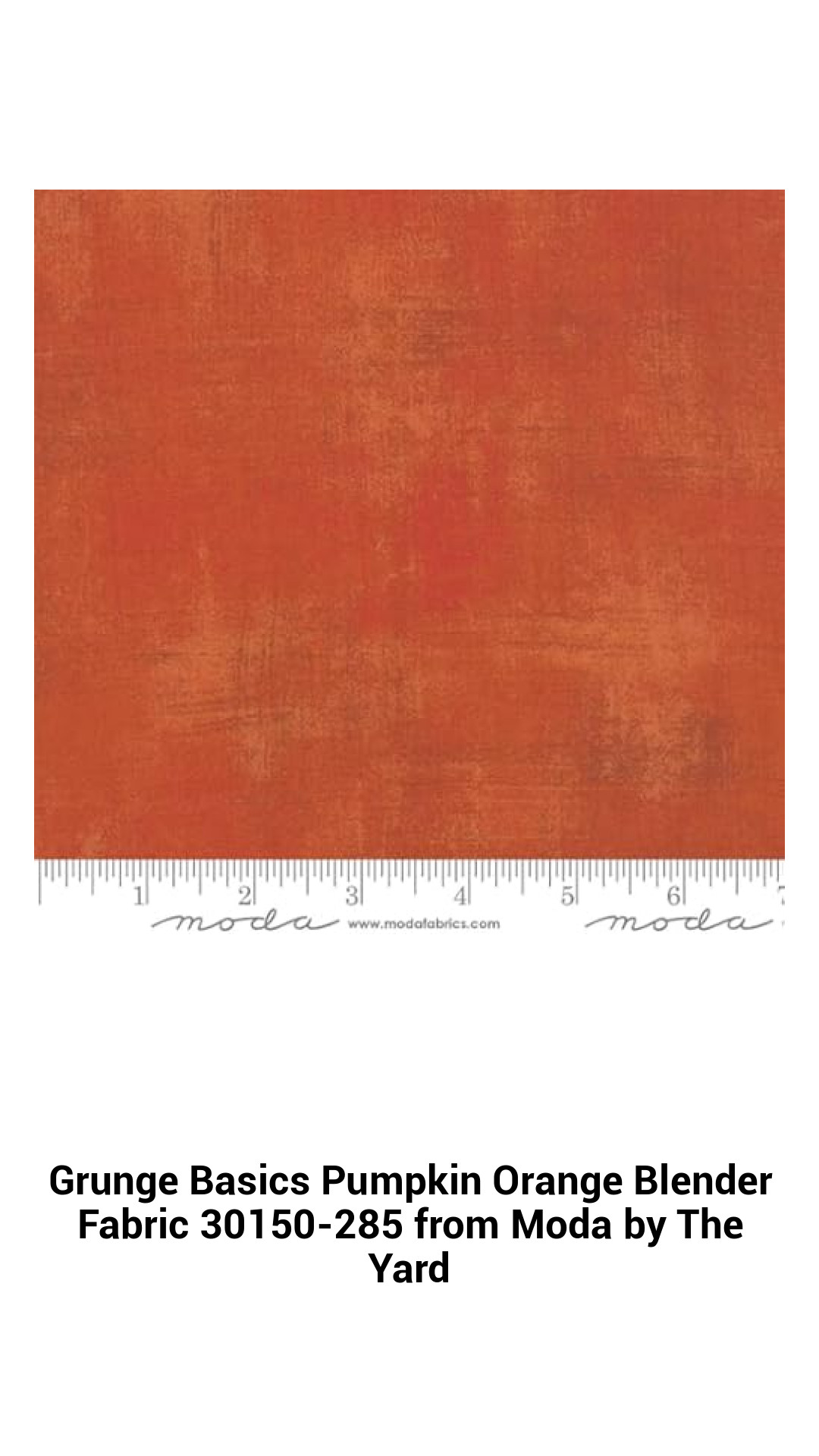 Pumpkin Orange Grunge Basics Blender Fabric by Moda - Premium 100% Cotton, Sold by the Yard