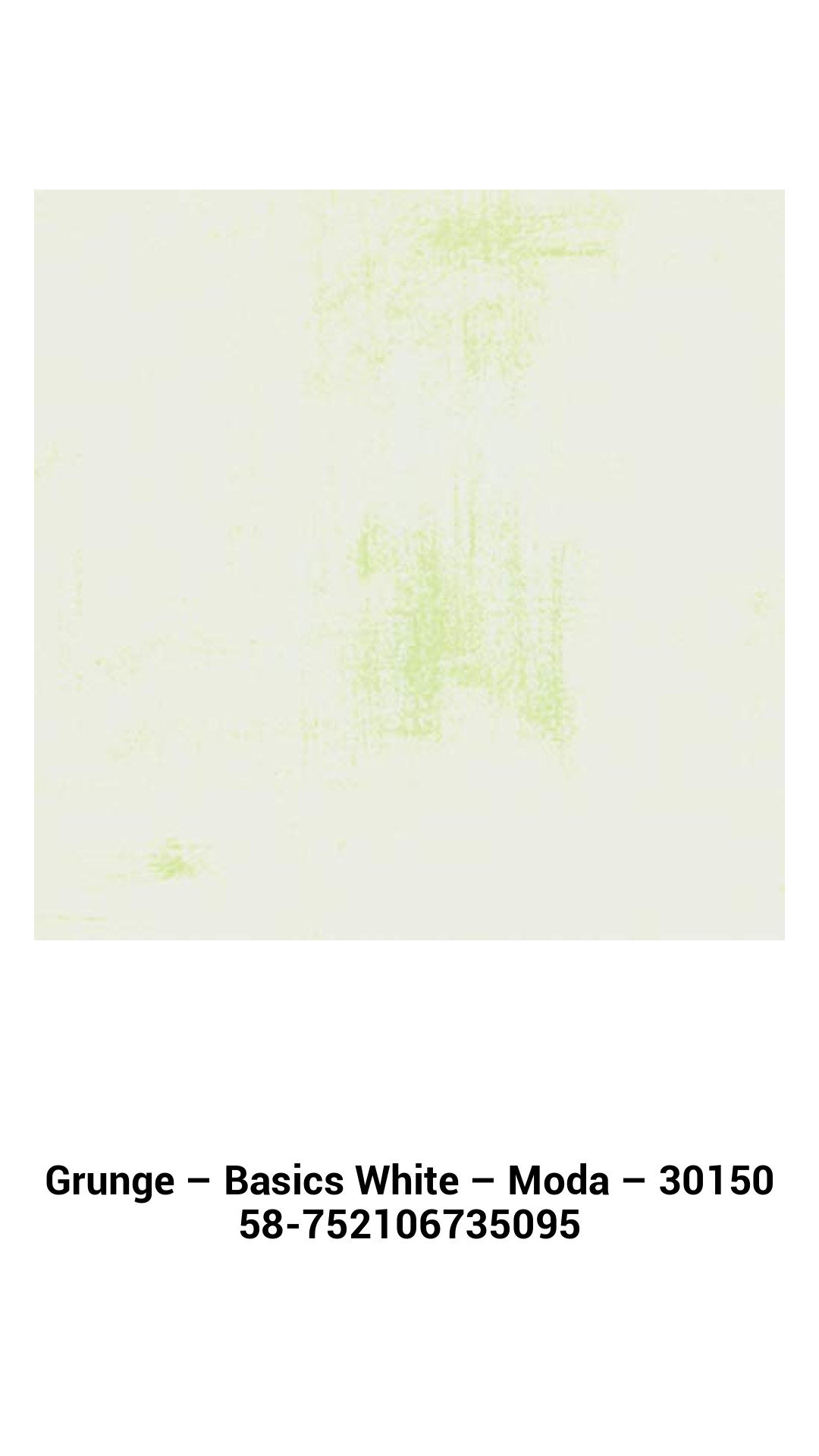 Premium Grunge Basics White Cotton Quilting Fabric - Versatile 44" Wide Material for Creative Projects