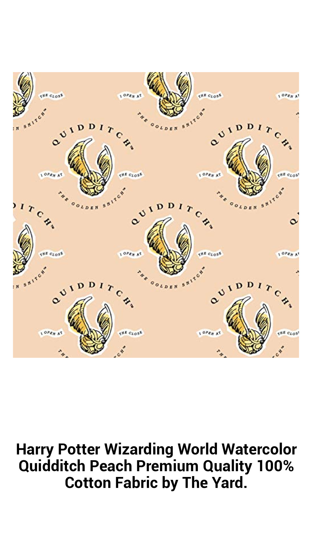 Harry Potter Wizarding World Watercolor Quidditch Peach Premium Quality 100% Cotton Fabric by The Yard. Harry Potter Wizarding World Watercolor Quidditch Peach Premium Quality 100% Cotton Fabric by The Yard.
