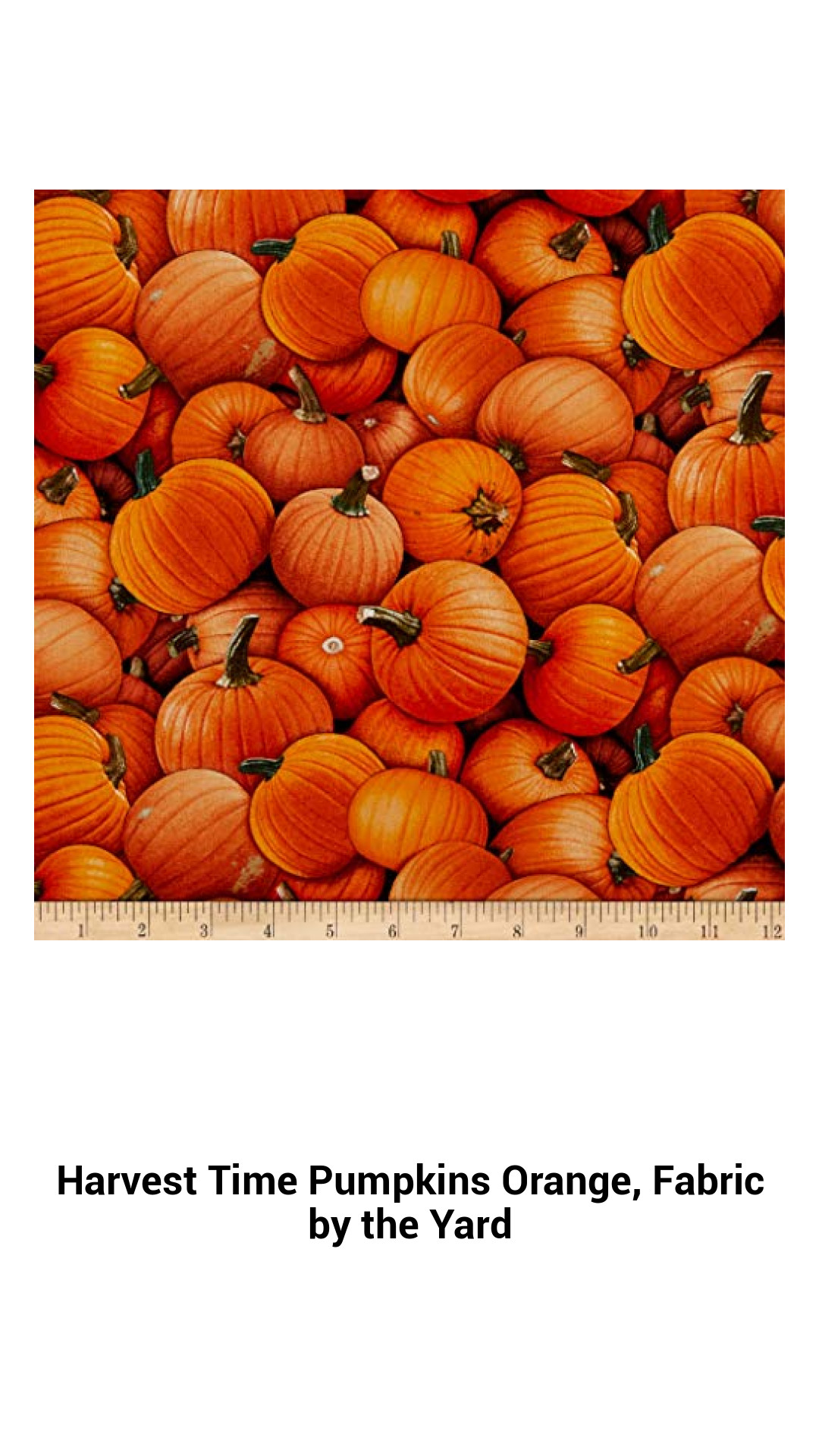 Vibrant Harvest Time Orange Pumpkin Fabric - Premium 100% Cotton by the Yard for Quilting and Crafts