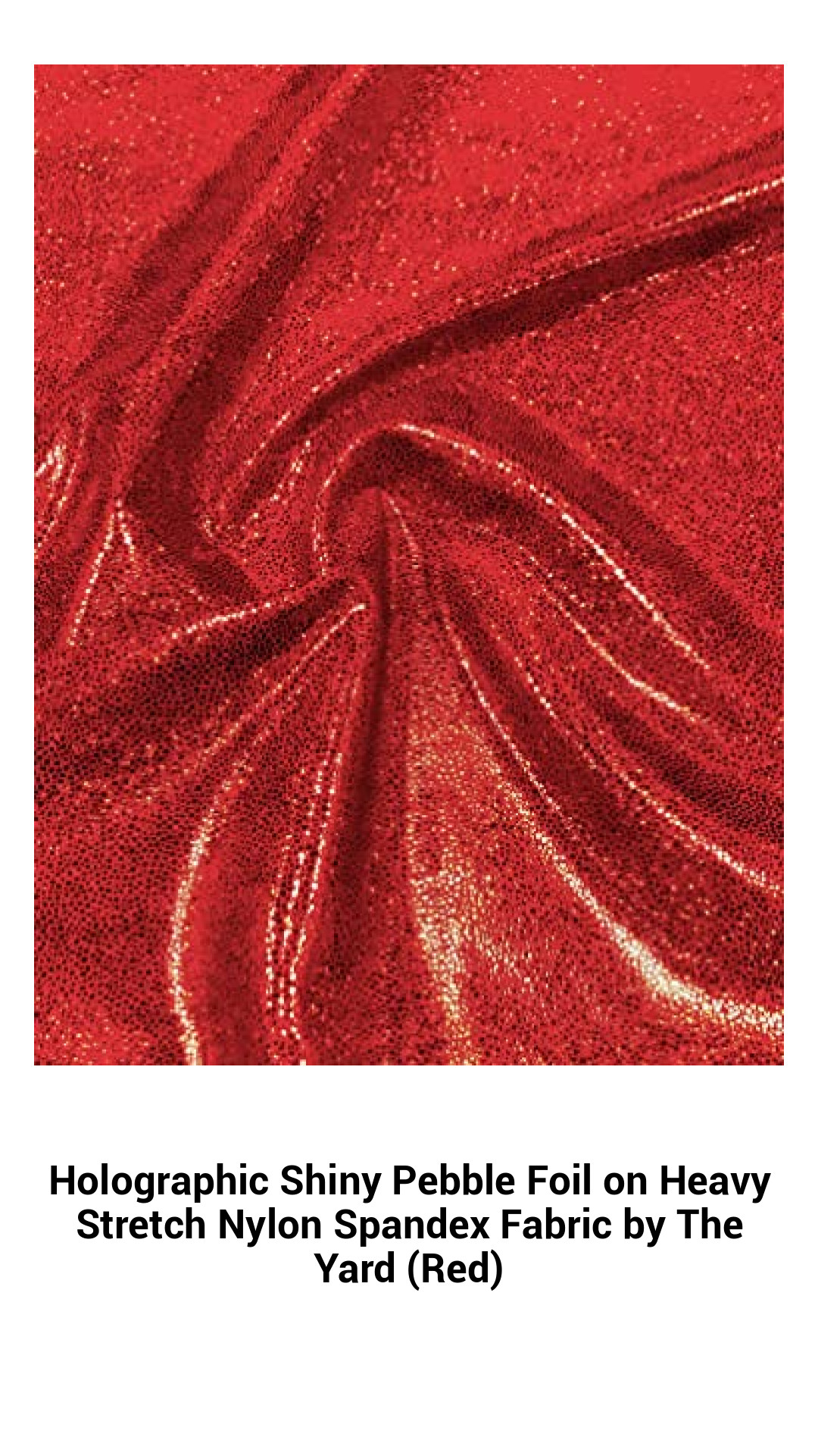 Luminous Red Holographic Pebble Foil Stretch Fabric for Stunning Apparel and Crafts – Heavy Duty Nylon Spandex by the Yard