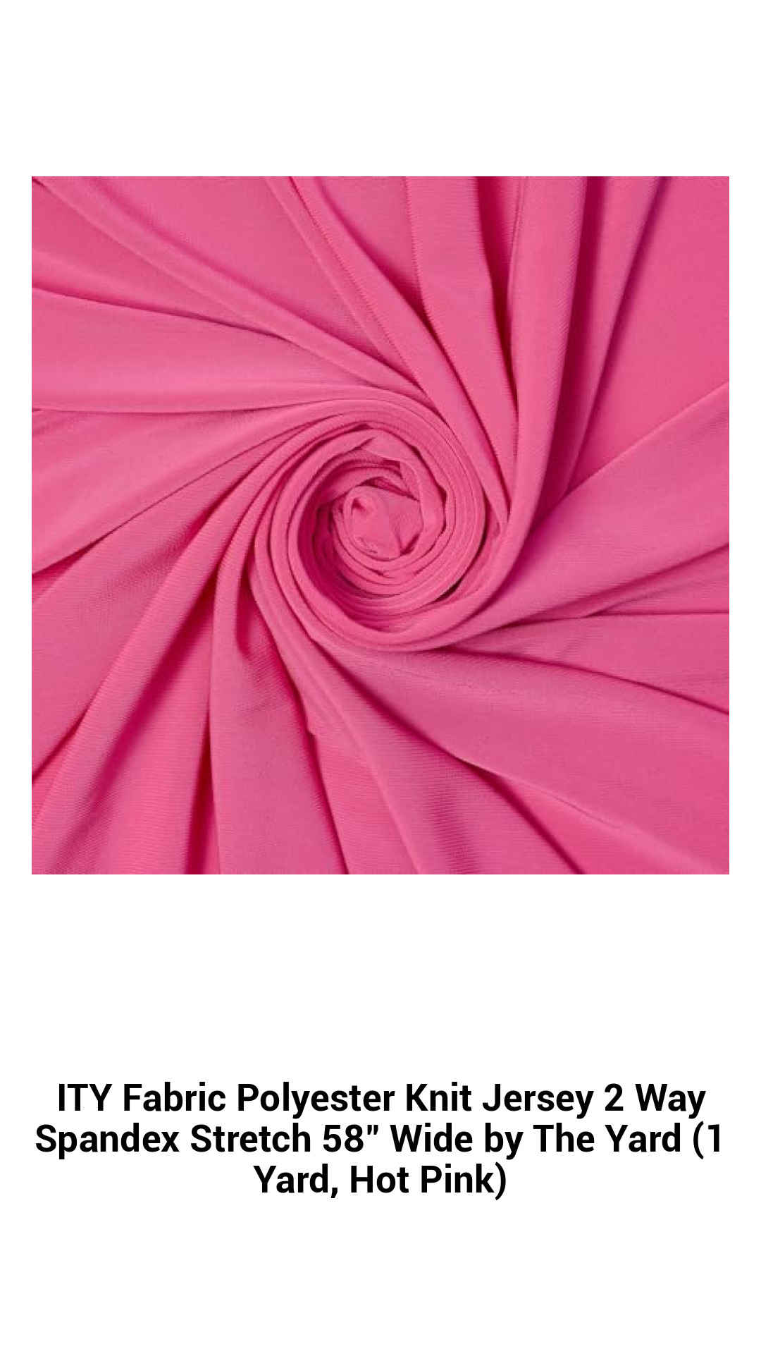 Premium Hot Pink ITY Fabric - Versatile 2-Way Stretch Polyester Knit Jersey for Fashion and Crafts, 58" Wide by the Yard