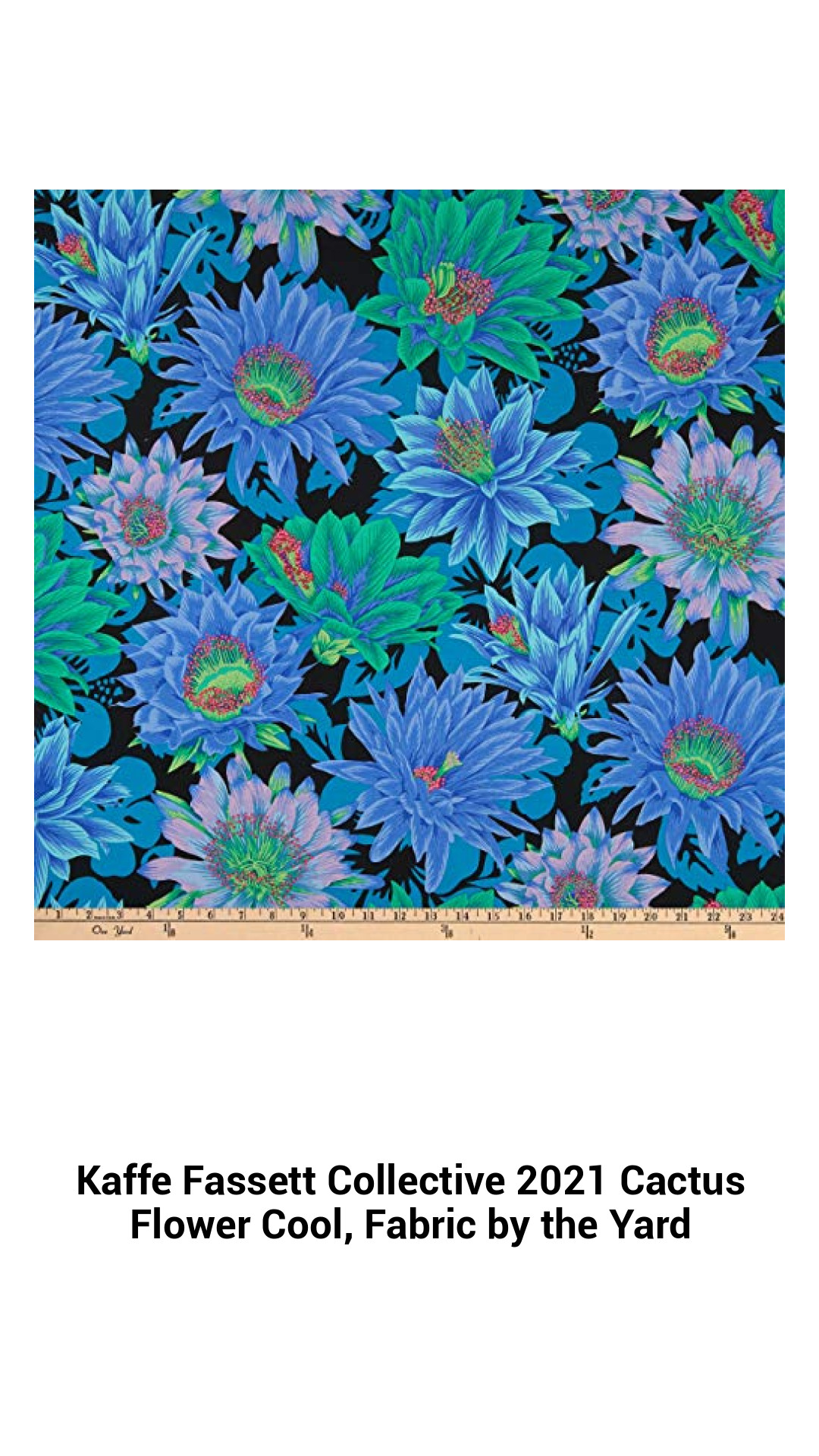 Vibrant Kaffe Fassett Collective Cactus Flower Fabric by the Yard – Perfect for Quilting, Crafts, and Home Decor