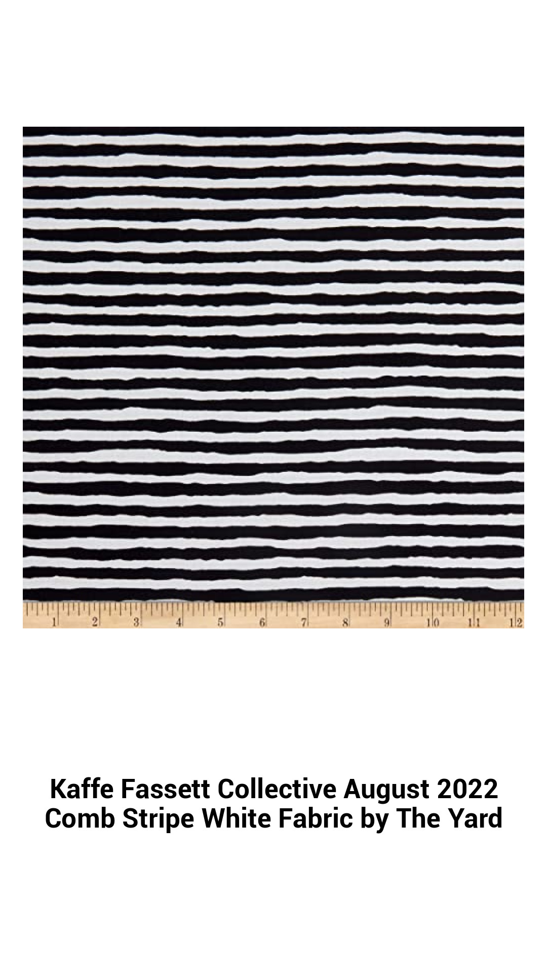 Kaffe Fassett Collective August 2022 Comb Stripe White Fabric by The Yard Kaffe Fassett Collective August 2022 Comb Stripe White Fabric by The Yard