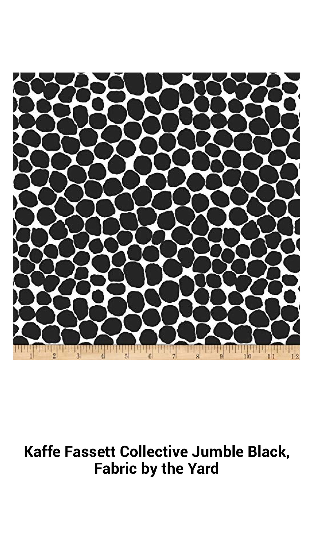 Vibrant Kaffe Fassett Collective Jumble Black Fabric - Premium 100% Cotton by the Yard for Creative Projects