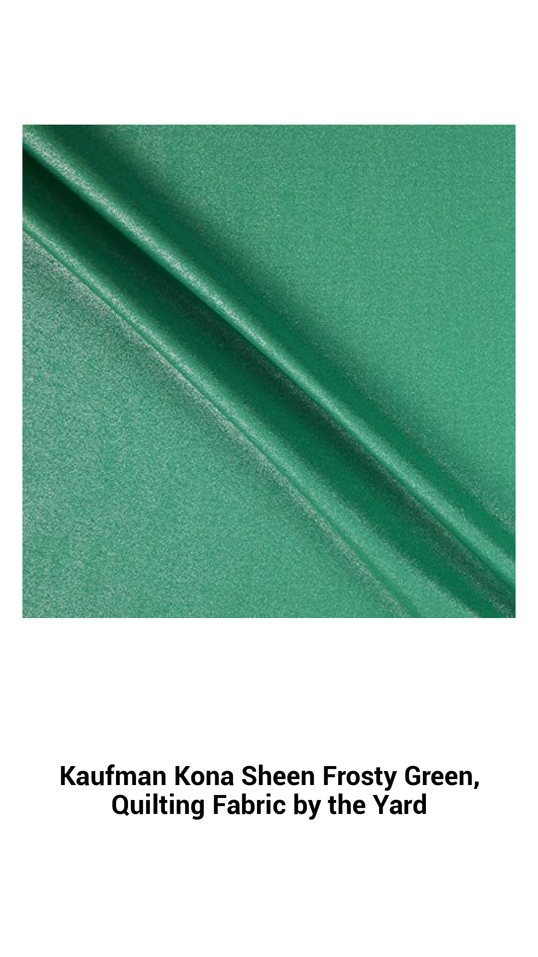Luxurious Kaufman Kona Sheen Frosty Green Quilting Fabric - 100% Cotton, Perfect for Every Project