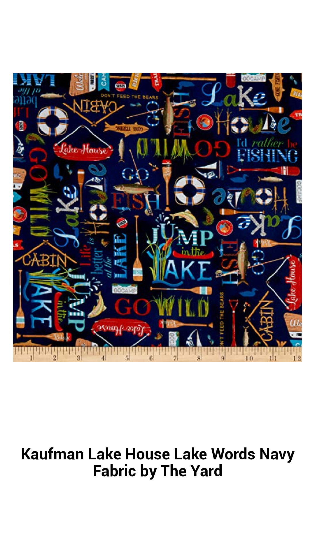 Kaufman Lake House Navy Fabric by the Yard - Versatile Cotton Canvas for Quilting and Home Decor