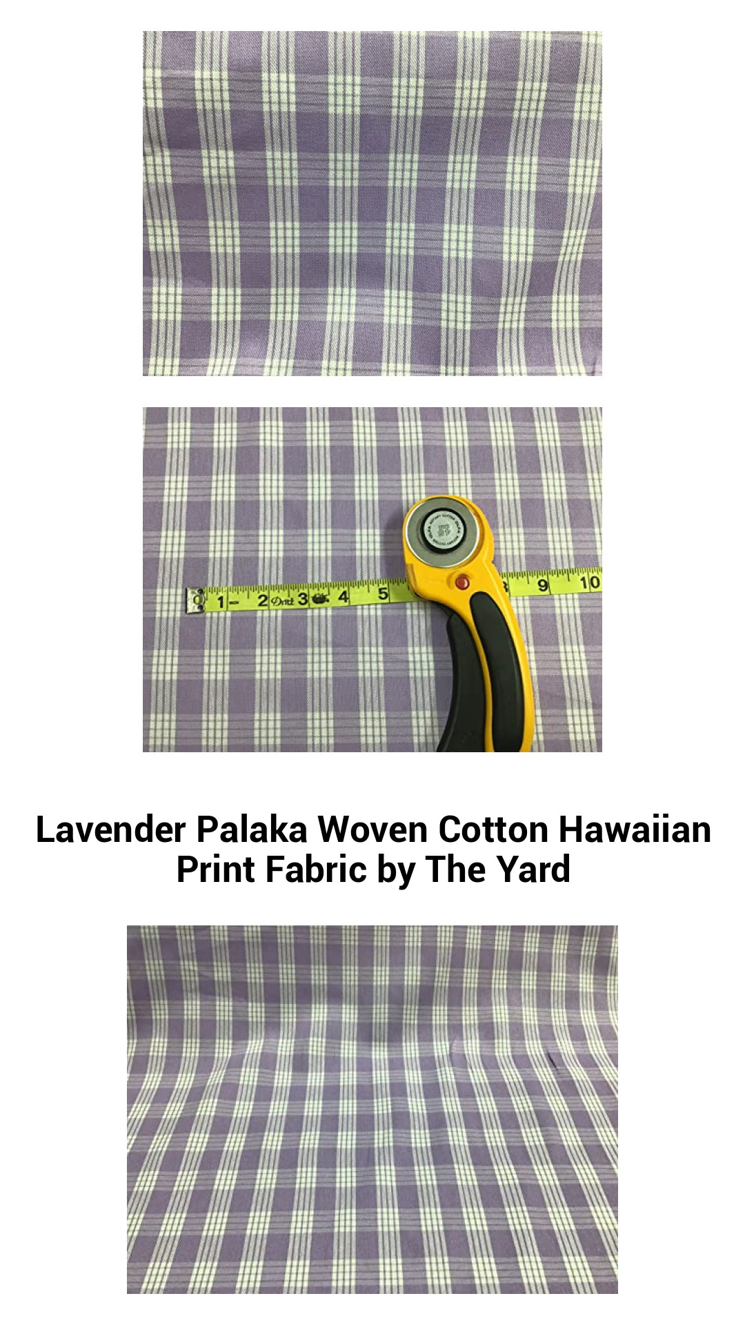 Premium Lavender Palaka Woven Cotton Hawaiian Fabric – Vibrant Prints Perfect for Sewing and Crafting