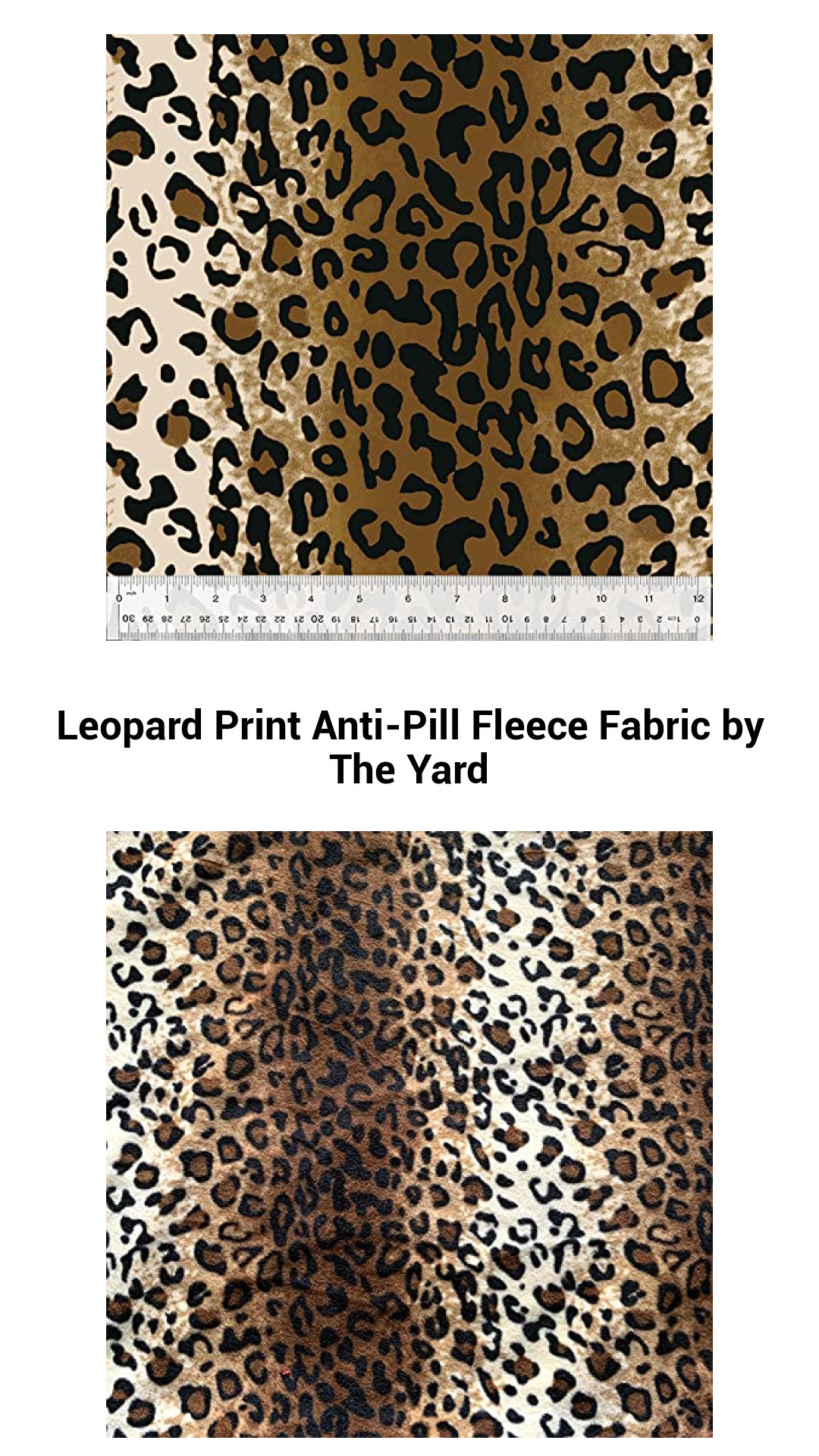 Luxurious Leopard Print Anti-Pill Fleece Fabric by The Yard – Soft, Durable, and Perfect for All Your DIY Projects
