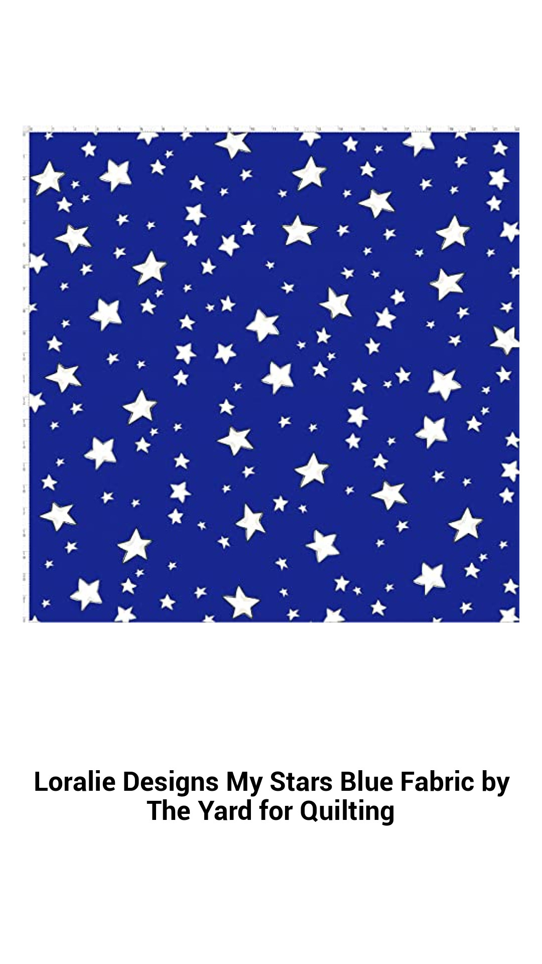 Loralie Designs My Stars Blue Cotton Fabric by The Yard – Perfect for Quilting and Crafting Dreams