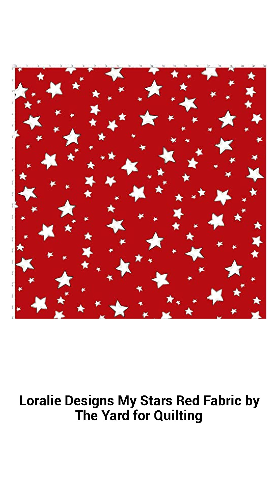Vibrant Red My Stars Fabric by Loralie Designs – Premium Quilting Cotton Sold by the Yard