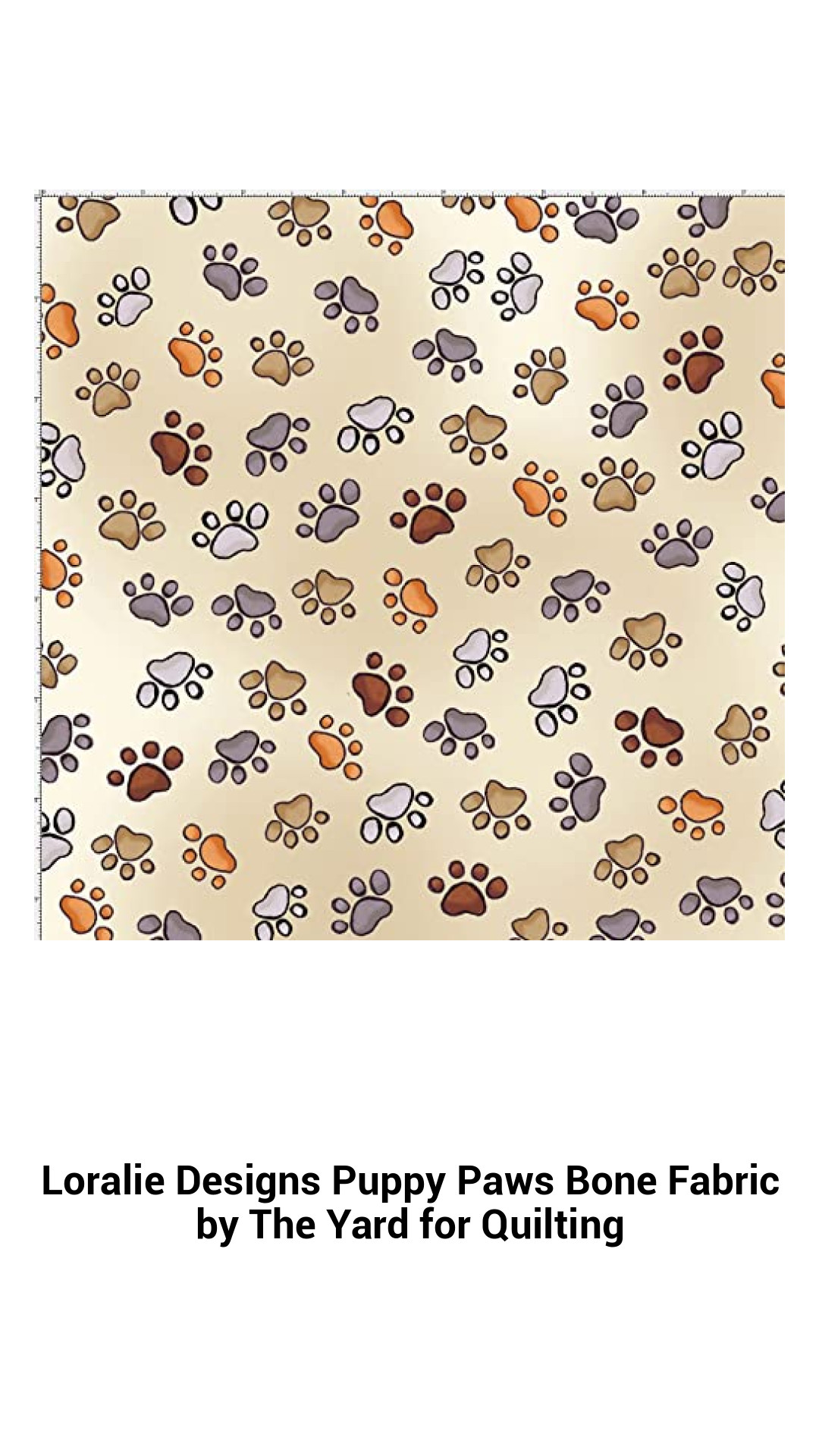 Adorable Puppy Paws and Bones Cotton Fabric by the Yard – Perfect for Quilting, Crafts, and Pet Lovers