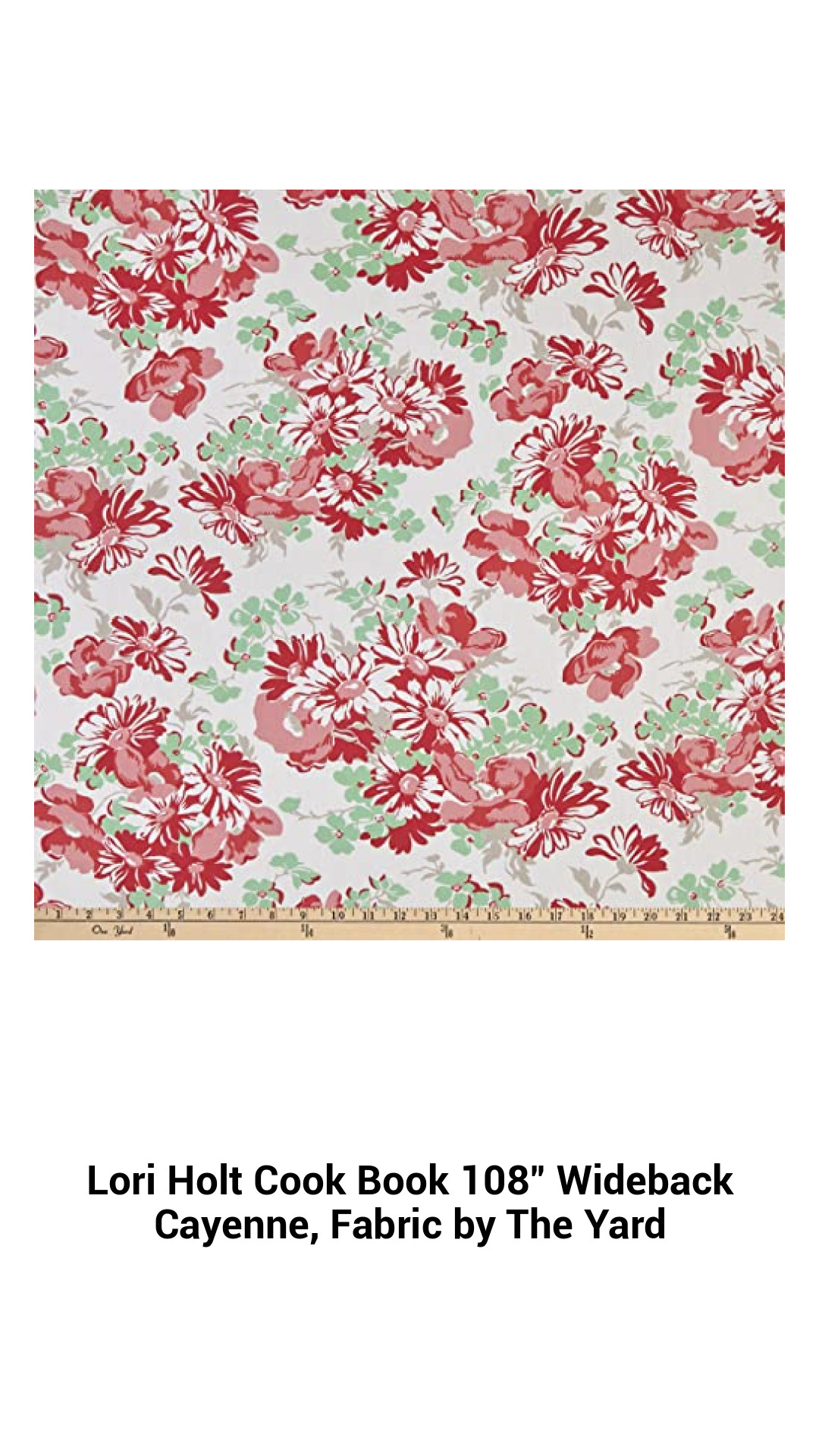 Premium Lori Holt 108-Inch Wideback Fabric in Cayenne - Versatile Quilting & Crafting Essential, Sold by the Yard