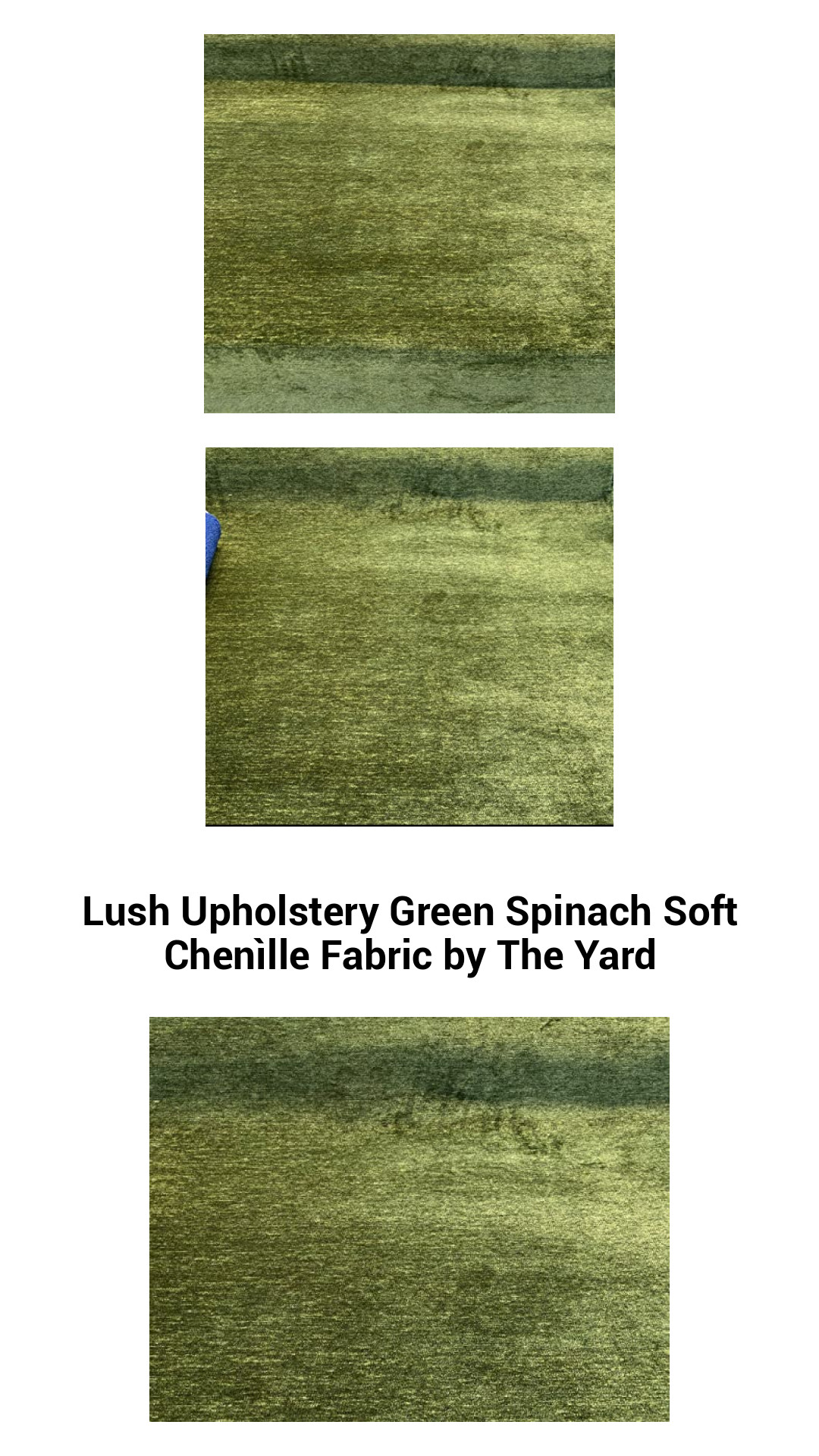 Luxurious Green Spinach Chenille Upholstery Fabric by the Yard - Soft, Durable, and Stylish