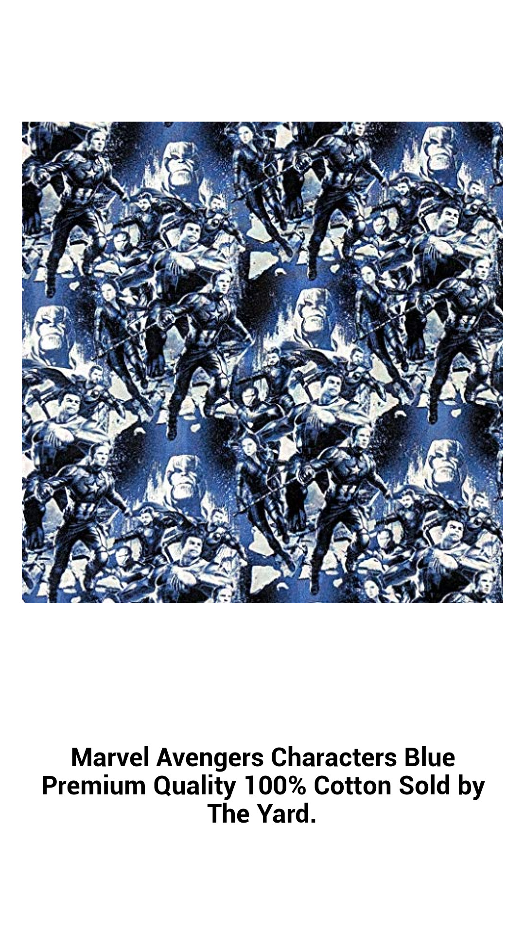 Marvel Avengers Characters Blue Premium Quality 100% Cotton Sold by The Yard. Marvel Avengers Characters Blue Premium Quality 100% Cotton Sold by The Yard.