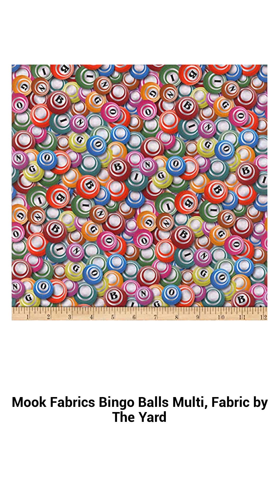 Vibrant Bingo Balls Fabric by The Yard – Premium 100% Cotton for Quilting, Crafts & Home Décor