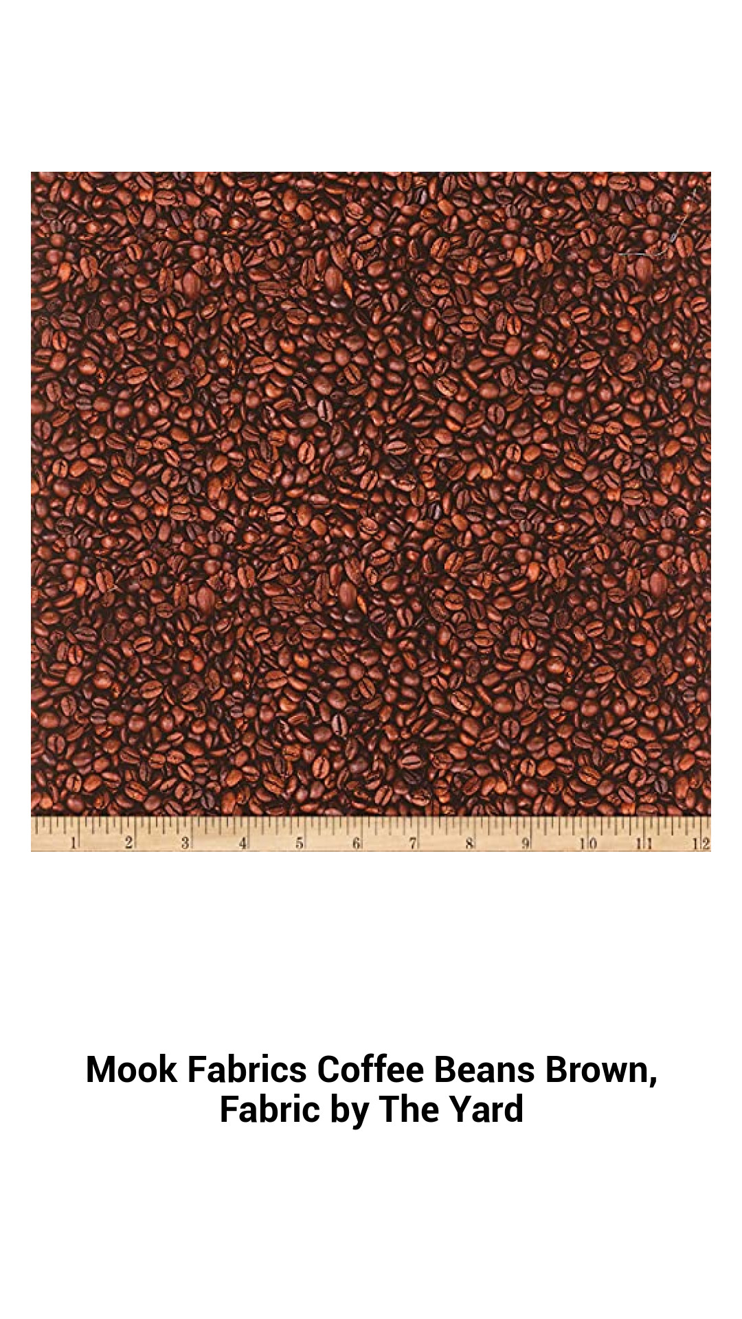 Premium Mook Fabrics Coffee Beans Brown Cotton - Versatile Fabric by The Yard for Quilting, Crafts, and Home Decor