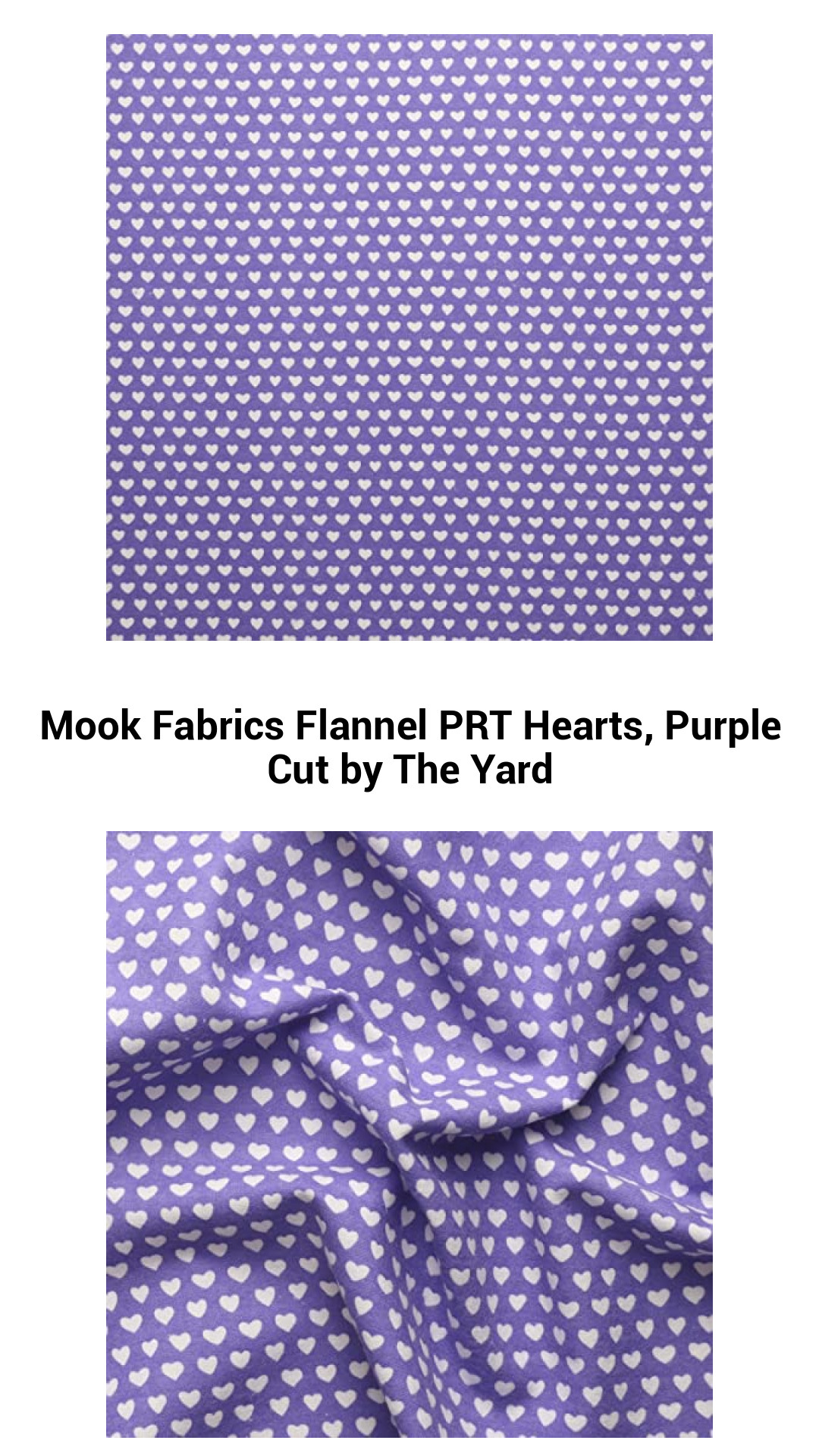 Luxurious Purple Heart Flannel Fabric – Perfect for Quilting and Crafting by the Yard