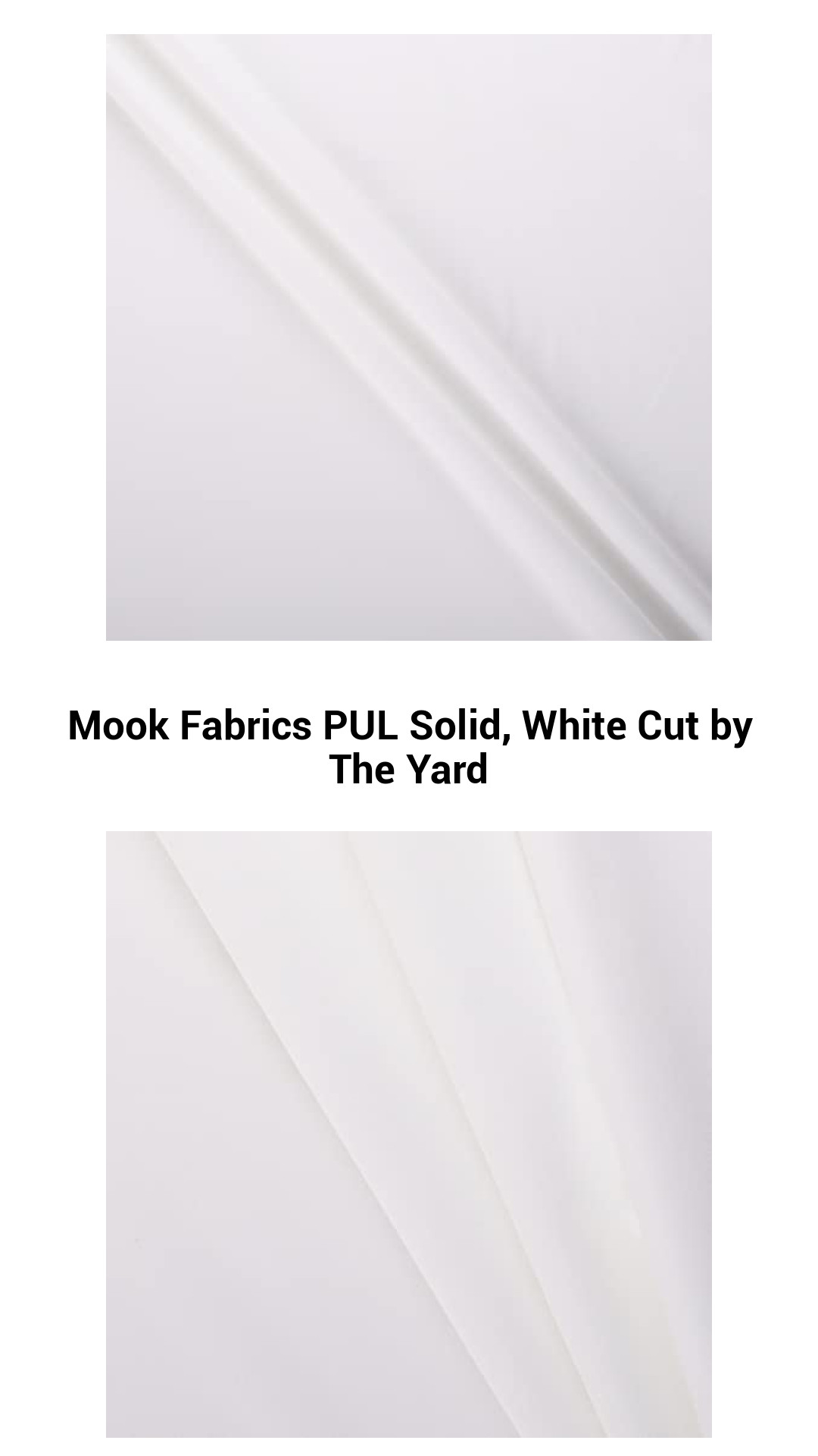 Premium PUL Solid White Fabric - Versatile Waterproof Material Cut to Your Needs